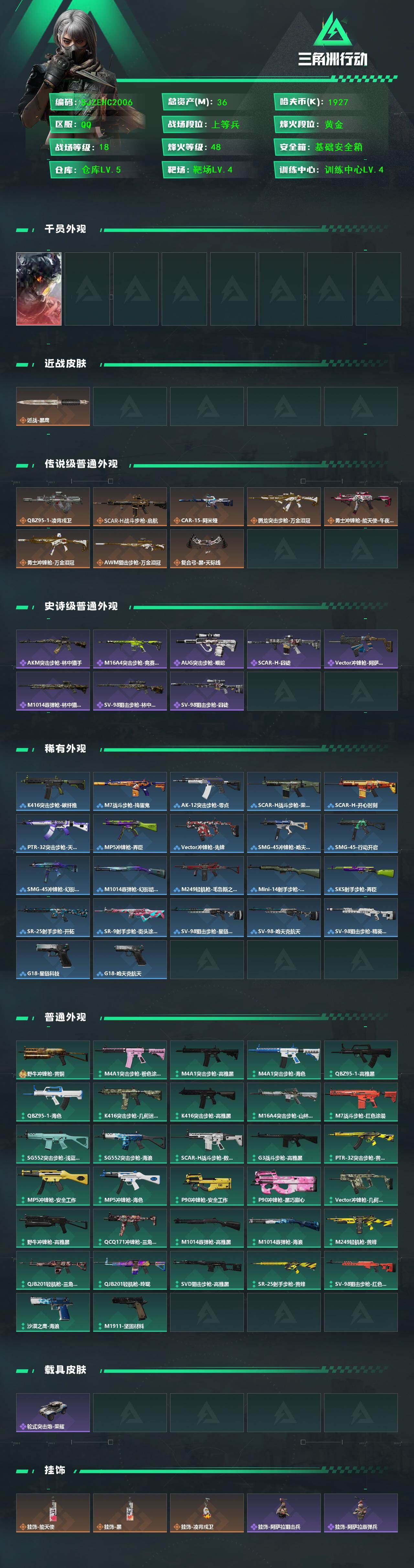 SJZEY4214218三角洲行动账号详情图2 SJZEY4214218三角洲行动账号详情图2