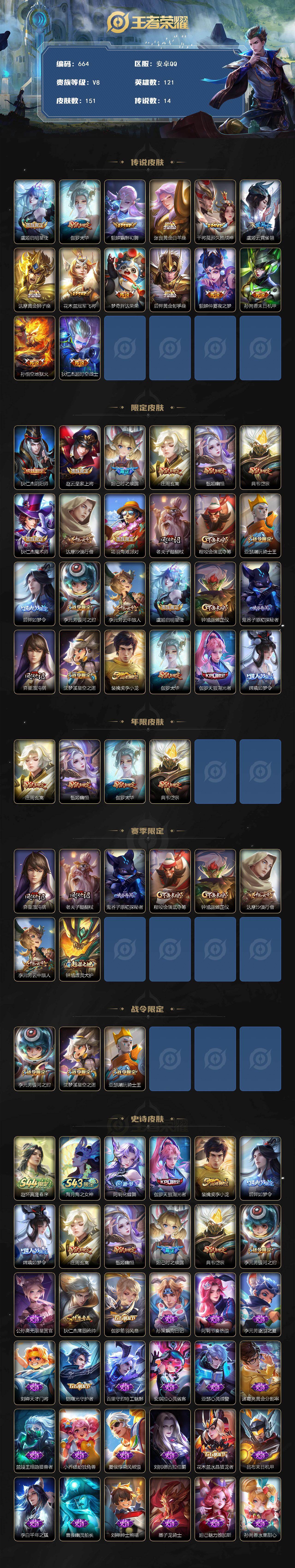 WZLX4507179王者荣耀账号详情图2 WZLX4507179王者荣耀账号详情图2