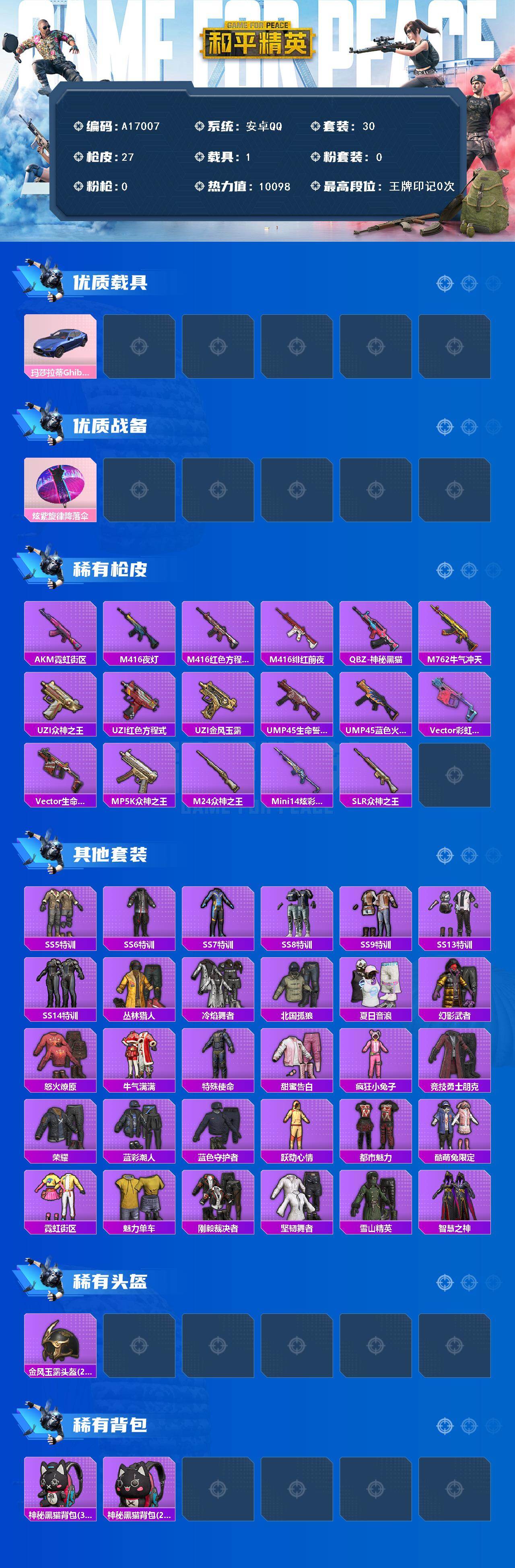 HPEY4297536和平精英账号详情图2