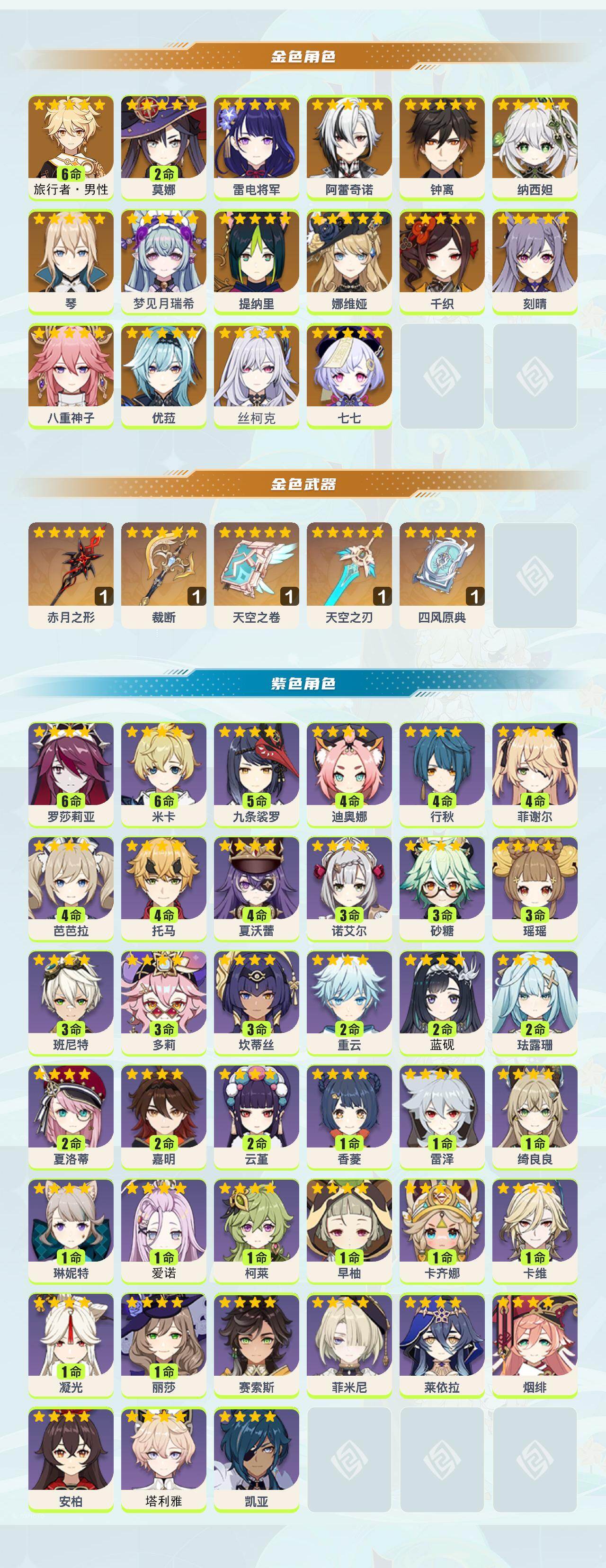 YSEY49455原神账号详情图2