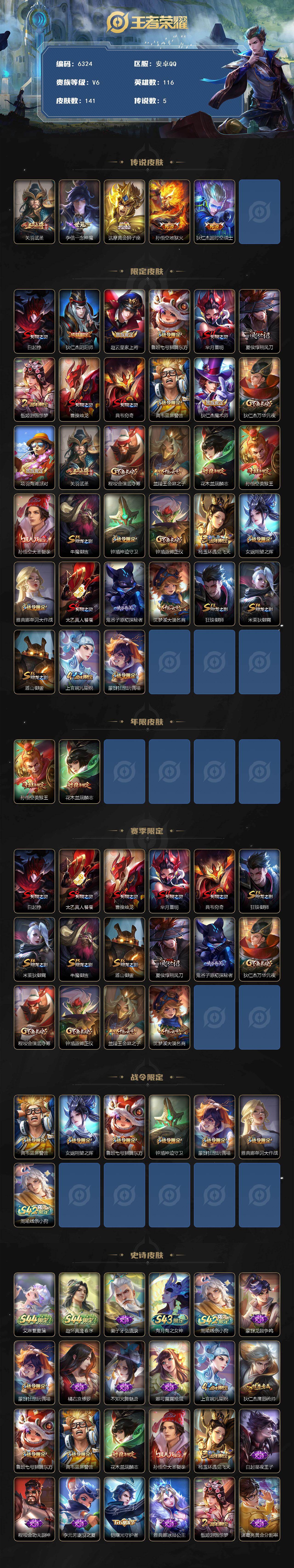WZJZ4531445王者荣耀账号详情图2