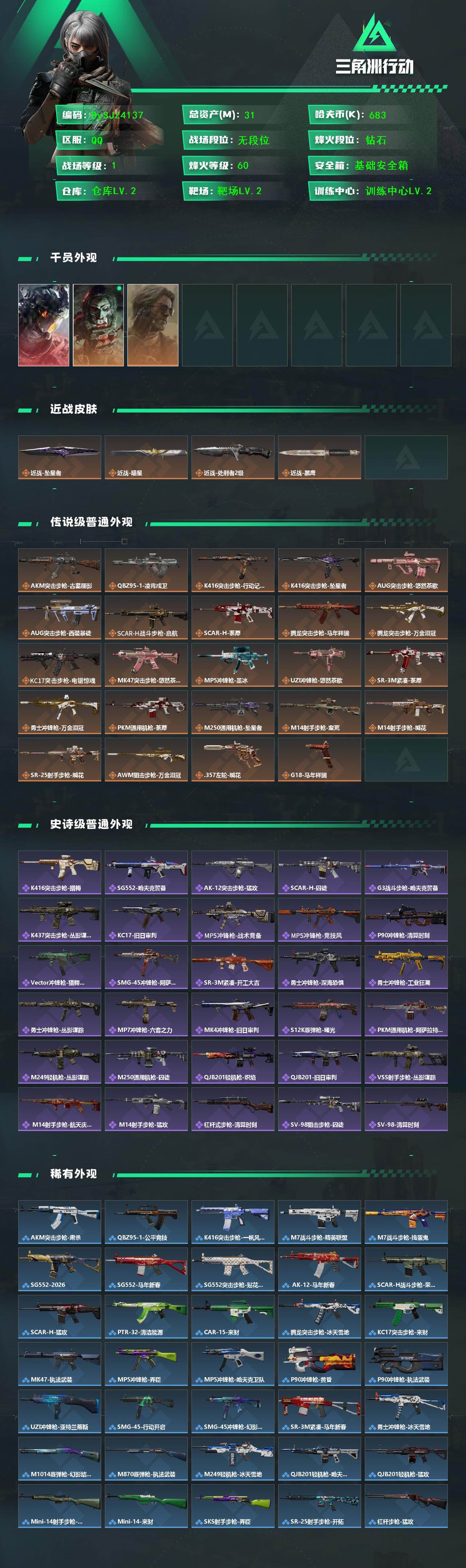 SJZYYT4221228三角洲行动账号详情图2 SJZYYT4221228三角洲行动账号详情图2