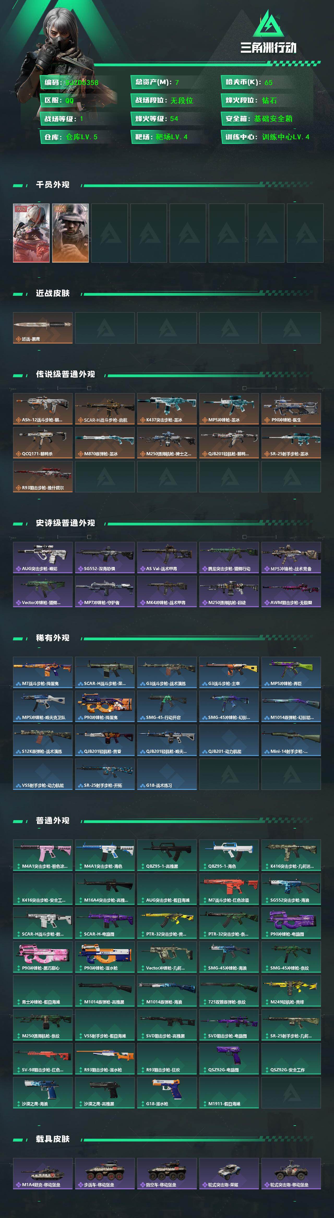 SJZEY4223406三角洲行动账号详情图2 SJZEY4223406三角洲行动账号详情图2
