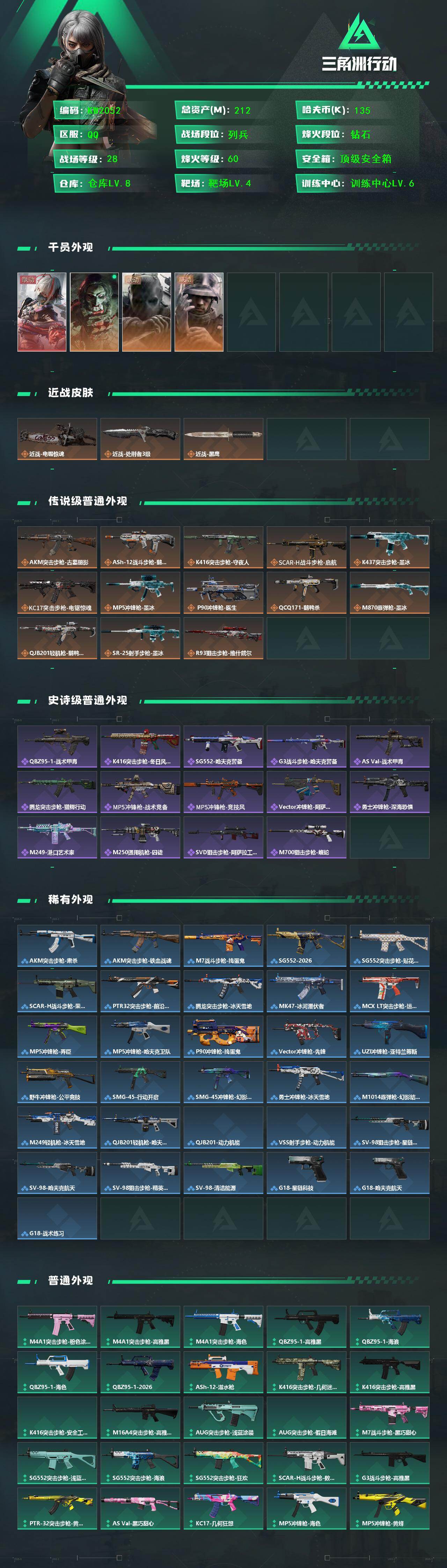 SJZEY4223931三角洲行动账号详情图2 SJZEY4223931三角洲行动账号详情图2