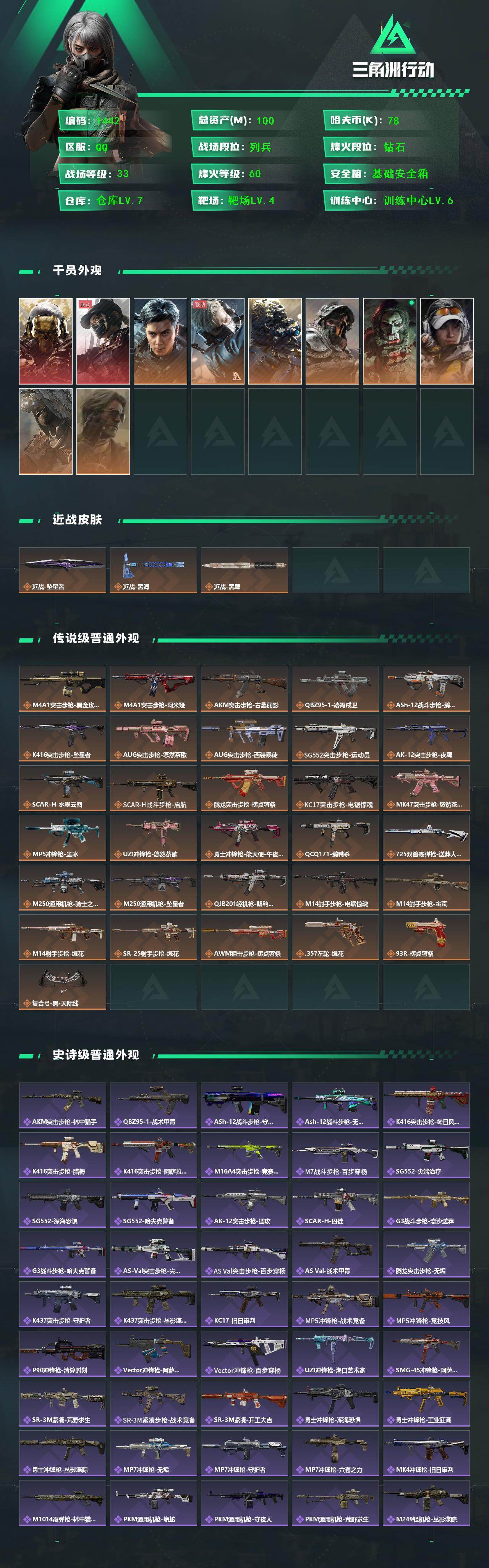 SJZMMN4271621三角洲行动账号详情图3 SJZMMN4271621三角洲行动账号详情图3