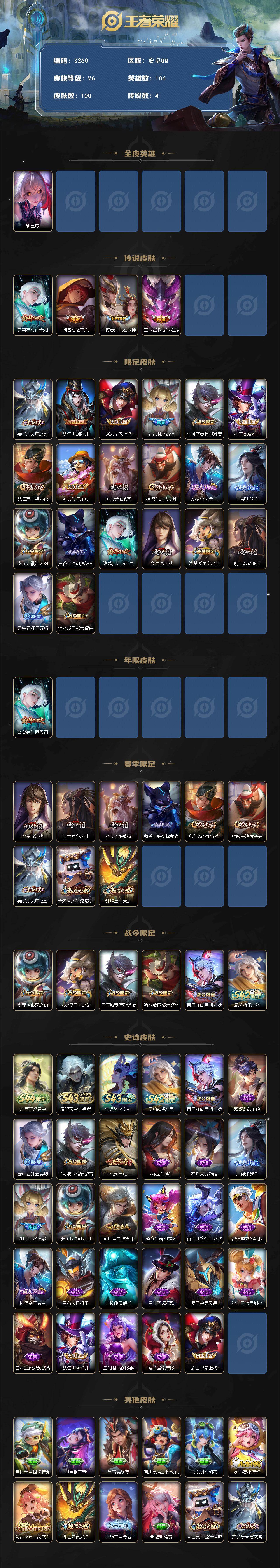 WZMMN4594924王者荣耀账号详情图3