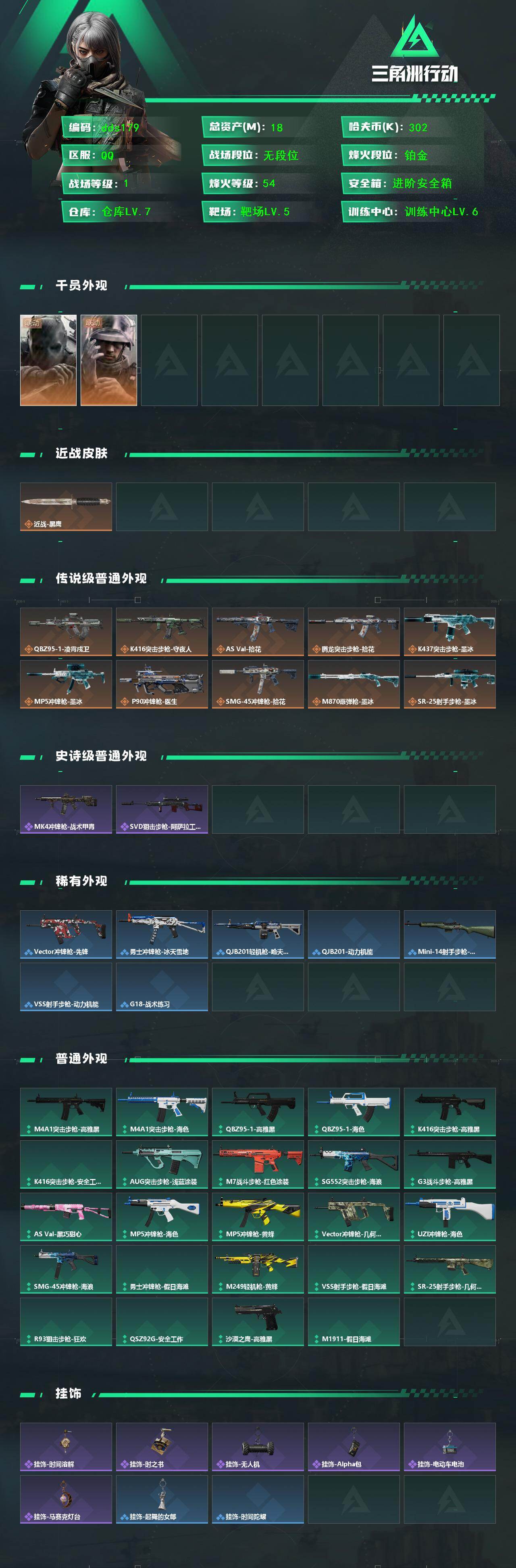 SJZYYT4260279三角洲行动账号详情图2 SJZYYT4260279三角洲行动账号详情图2
