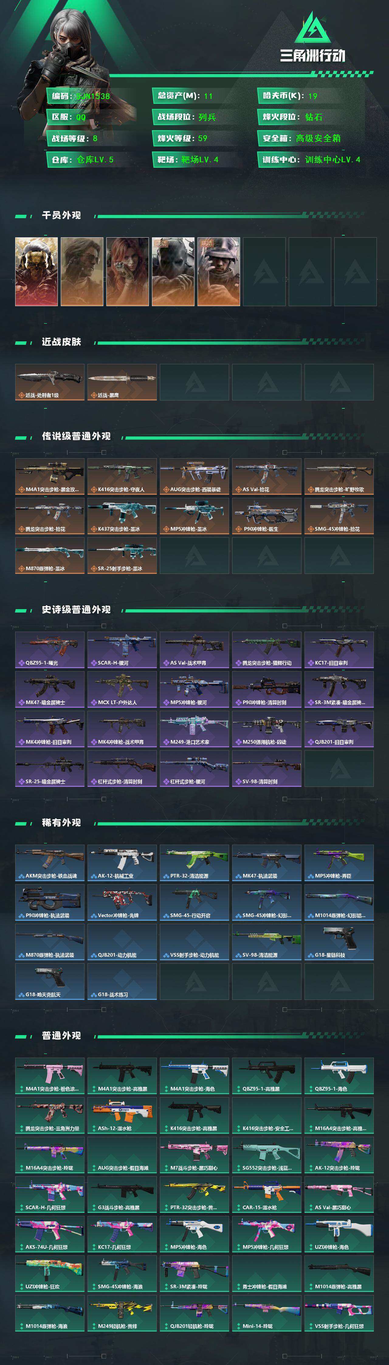 SJZMMN4261702三角洲行动账号详情图3 SJZMMN4261702三角洲行动账号详情图3