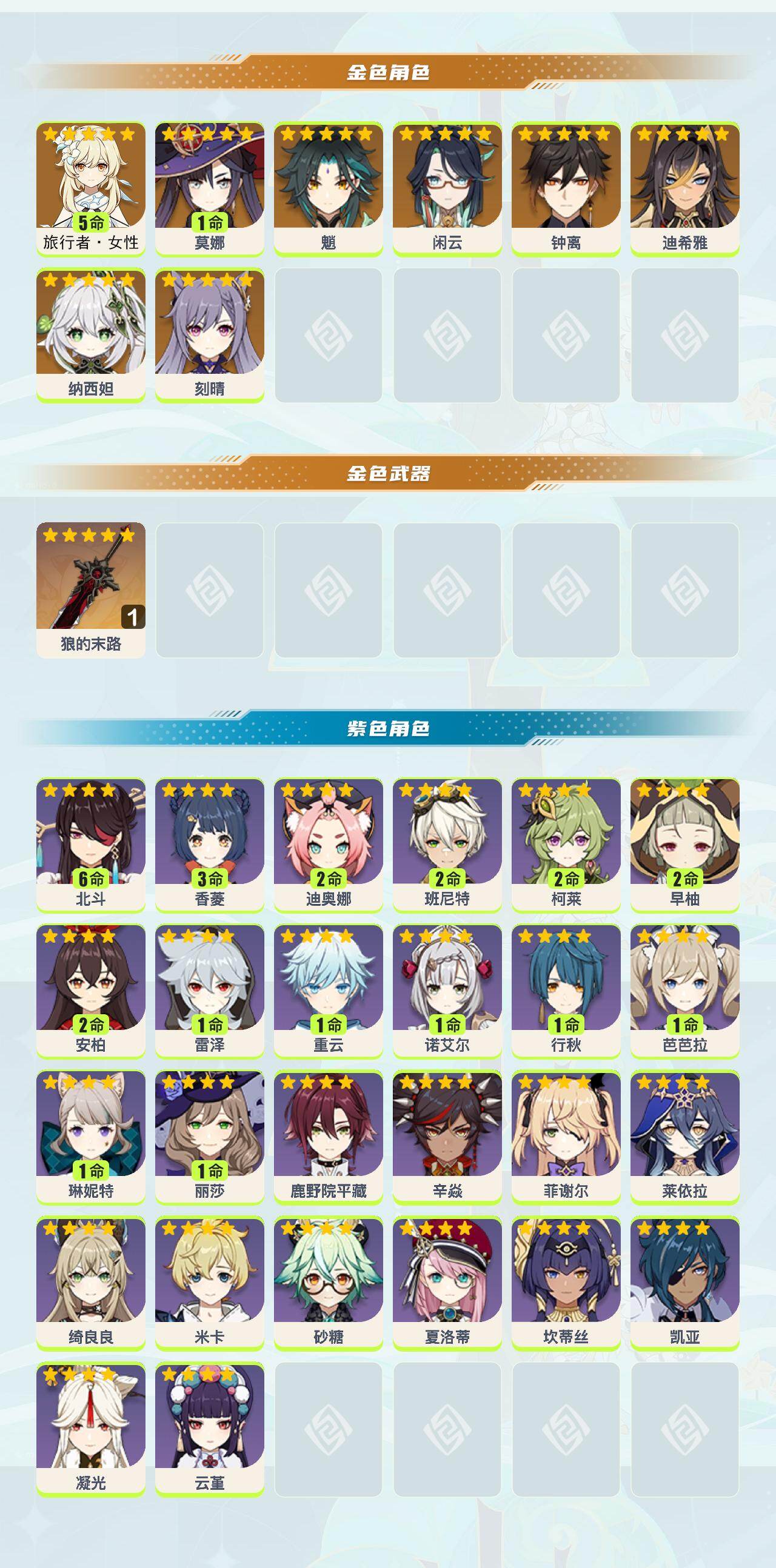 YSEY411668原神账号详情图2