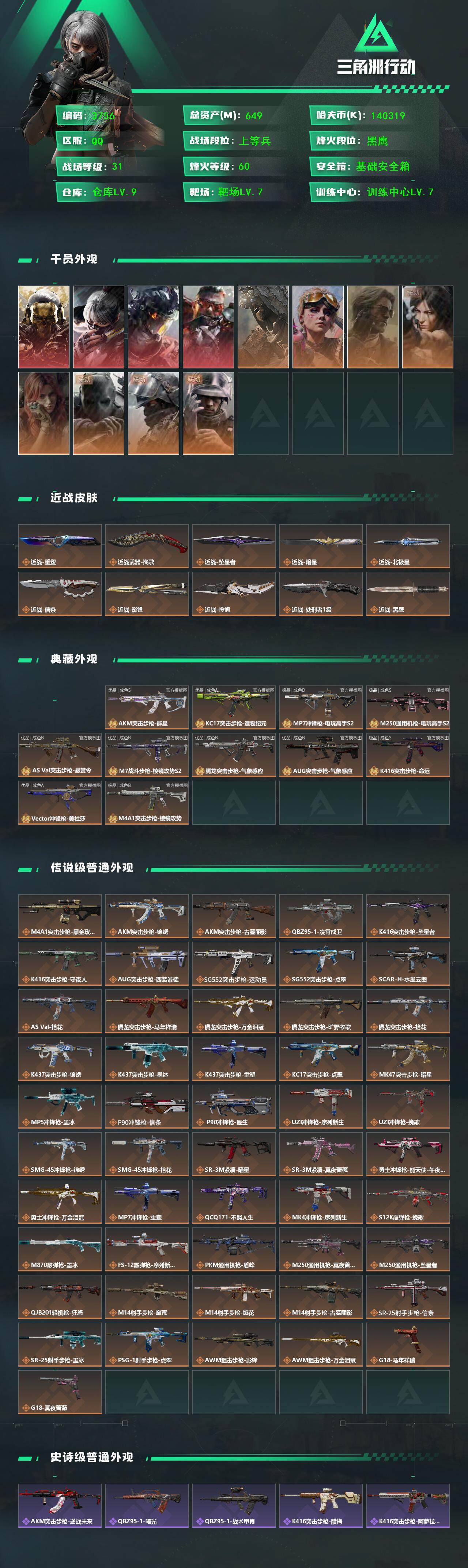 SJZMMN4318076三角洲行动账号详情图3 SJZMMN4318076三角洲行动账号详情图3
