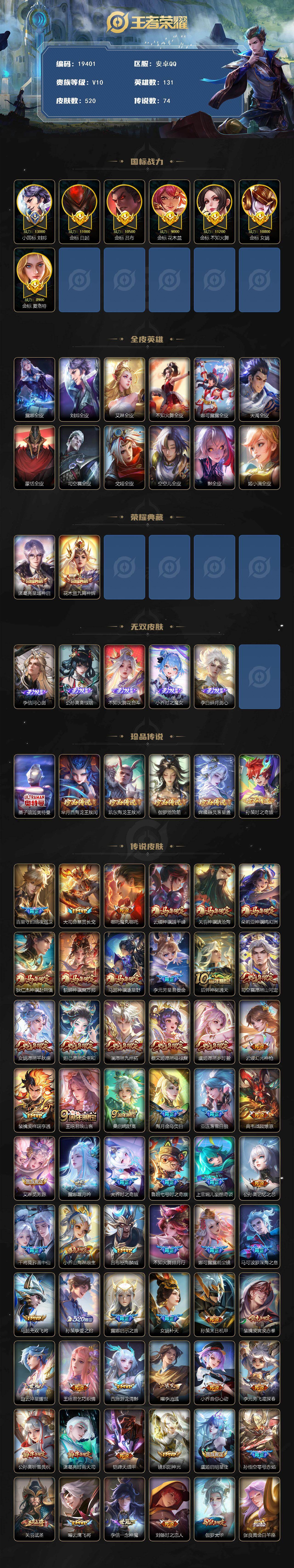 WZEY4617366王者荣耀账号详情图2 WZEY4617366王者荣耀账号详情图2