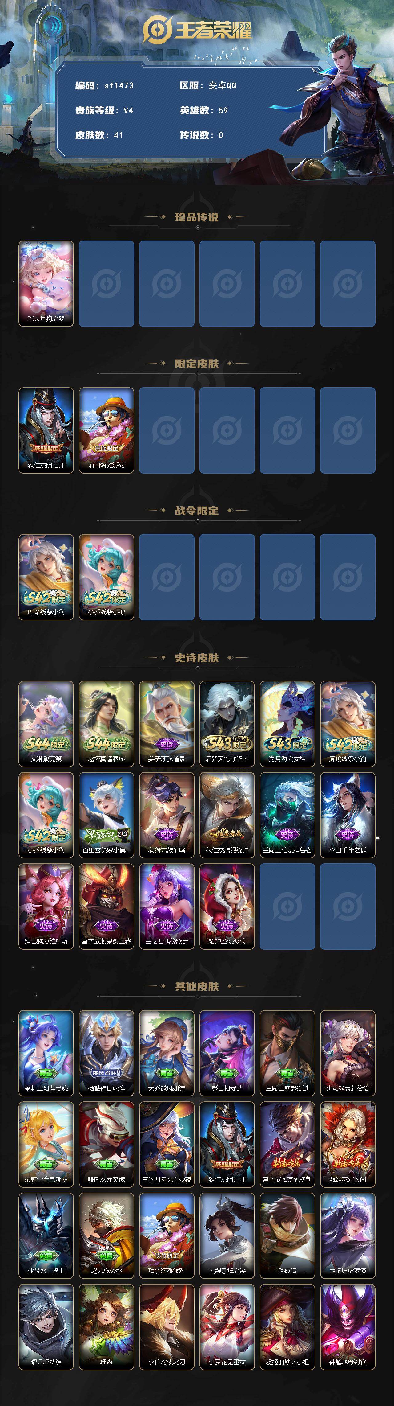WZYYT4701613王者荣耀账号详情图2
