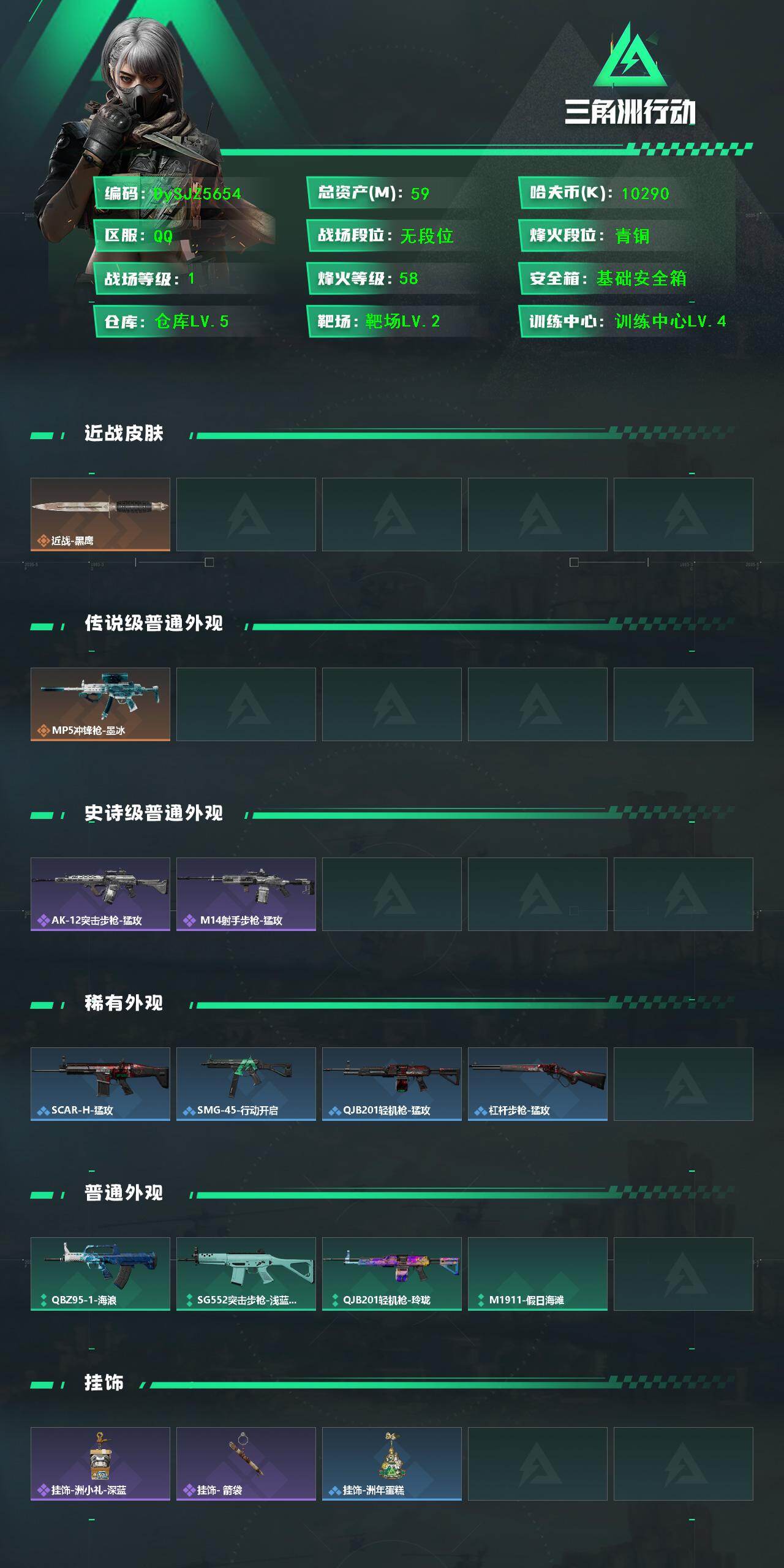 SJZYYT4333095三角洲行动账号详情图2 SJZYYT4333095三角洲行动账号详情图2