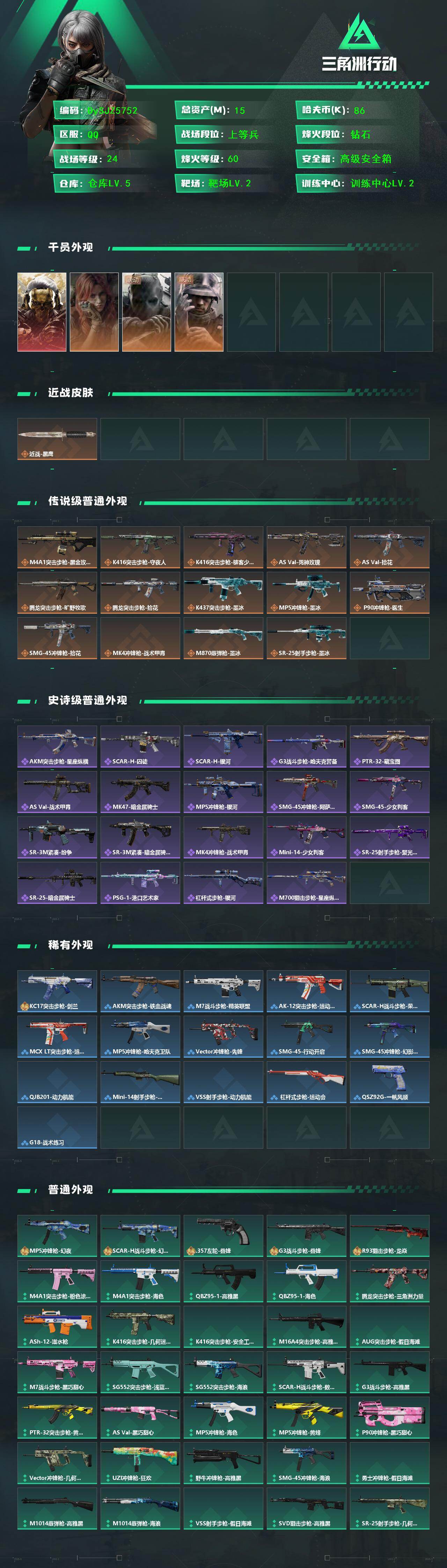 SJZYYT4334021三角洲行动账号详情图2