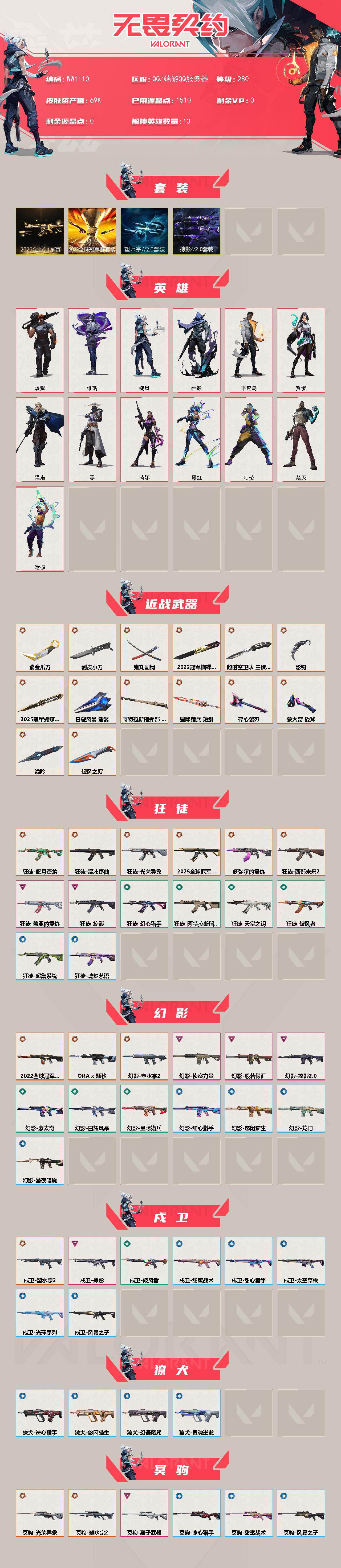 WWQXS4147308无畏契约账号详情图2 WWQXS4147308无畏契约账号详情图2