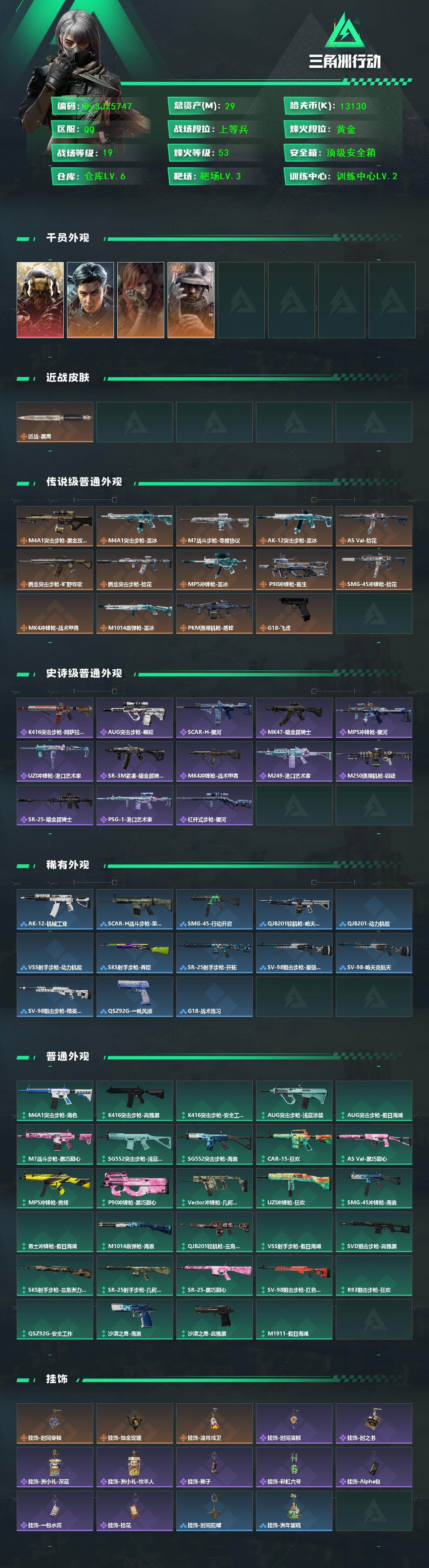 SJZYYT4334067三角洲行动账号详情图2 SJZYYT4334067三角洲行动账号详情图2