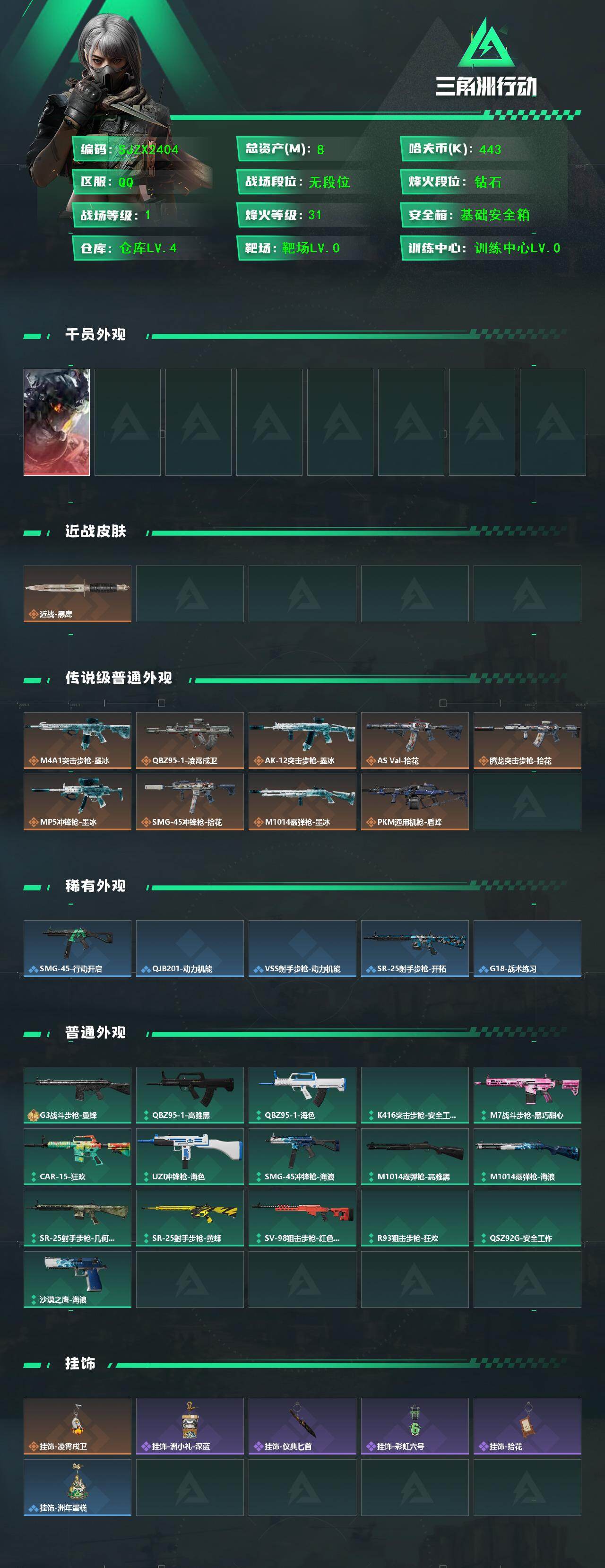 SJZEY4337545三角洲行动账号详情图2
