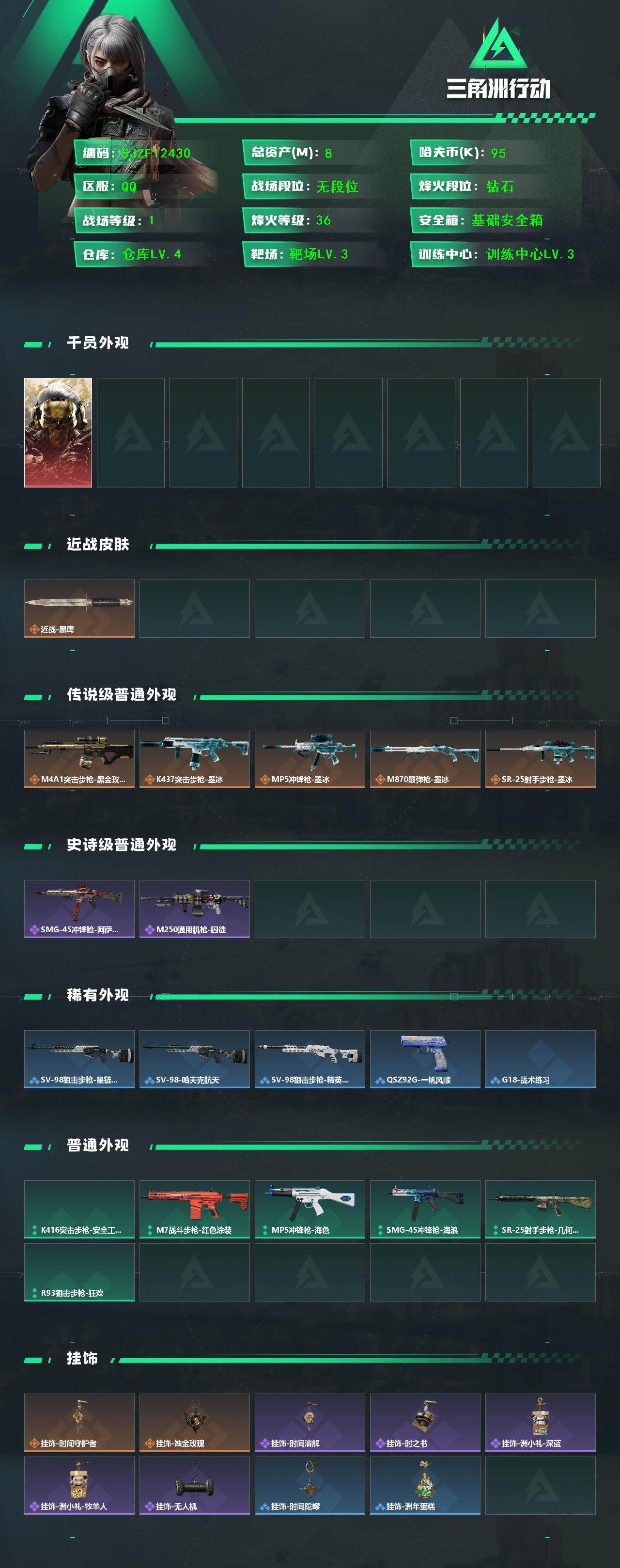 SJZEY4336591三角洲行动账号详情图2 SJZEY4336591三角洲行动账号详情图2
