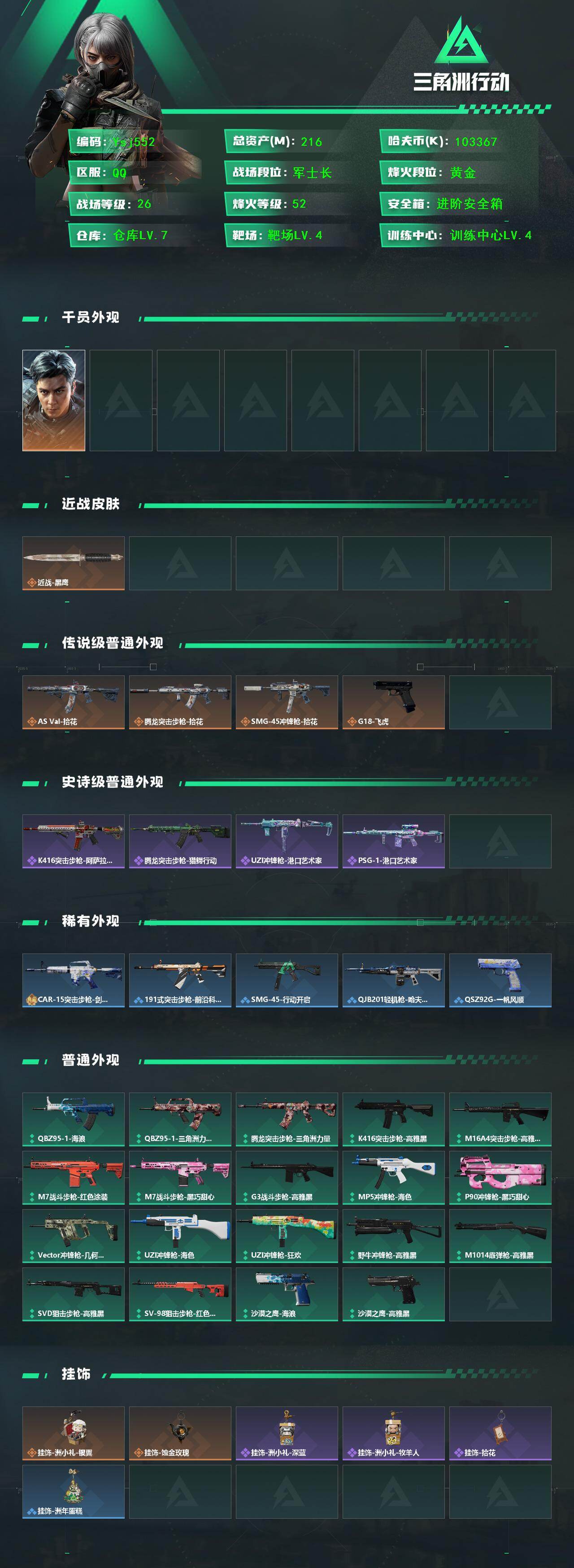 SJZMMN4346810三角洲行动账号详情图3