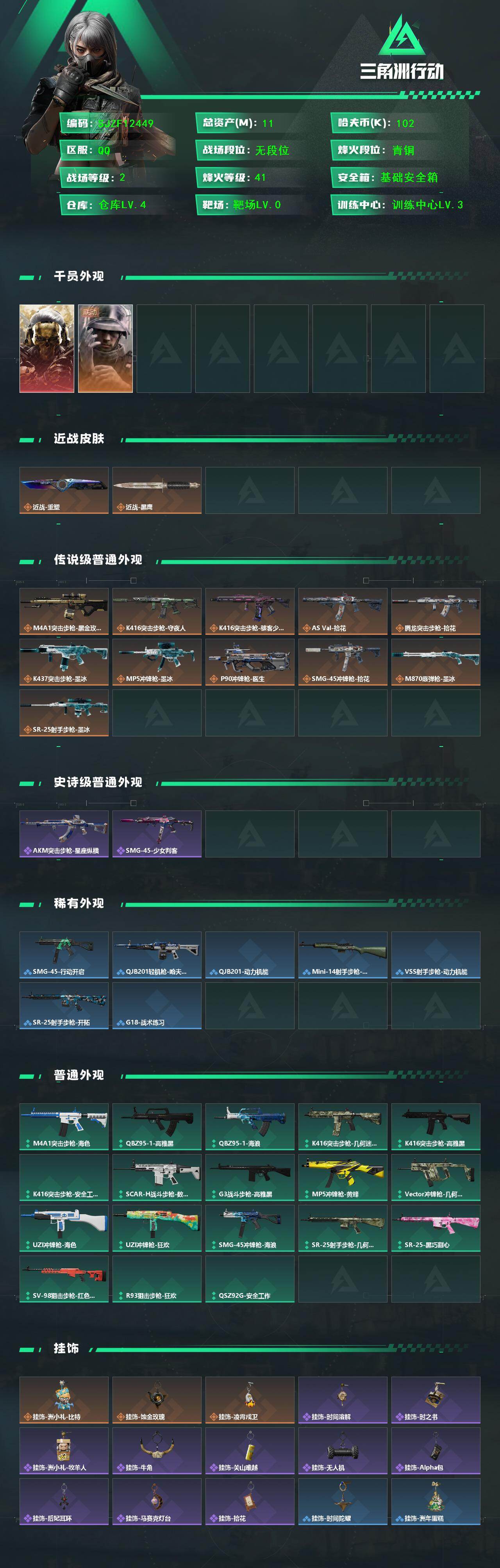 SJZEY4337613三角洲行动账号详情图2