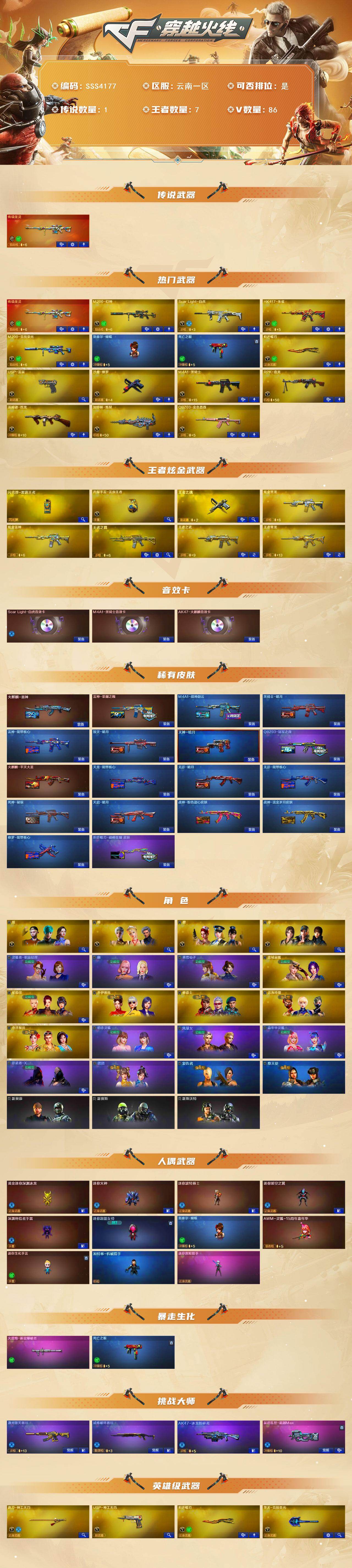 CFMMN4111749穿越火线账号详情图3 CFMMN4111749穿越火线账号详情图3