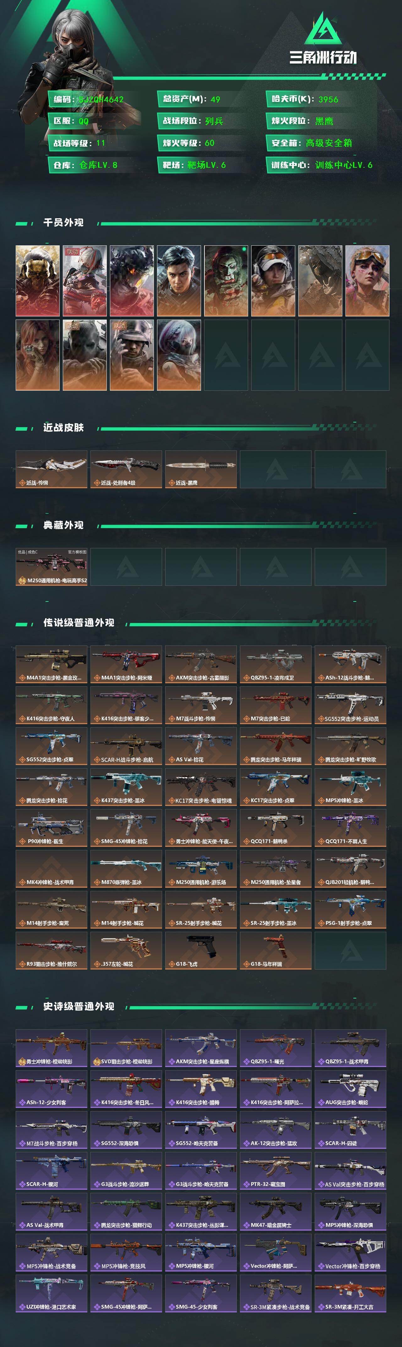 SJZMMN4342679三角洲行动账号详情图3 SJZMMN4342679三角洲行动账号详情图3
