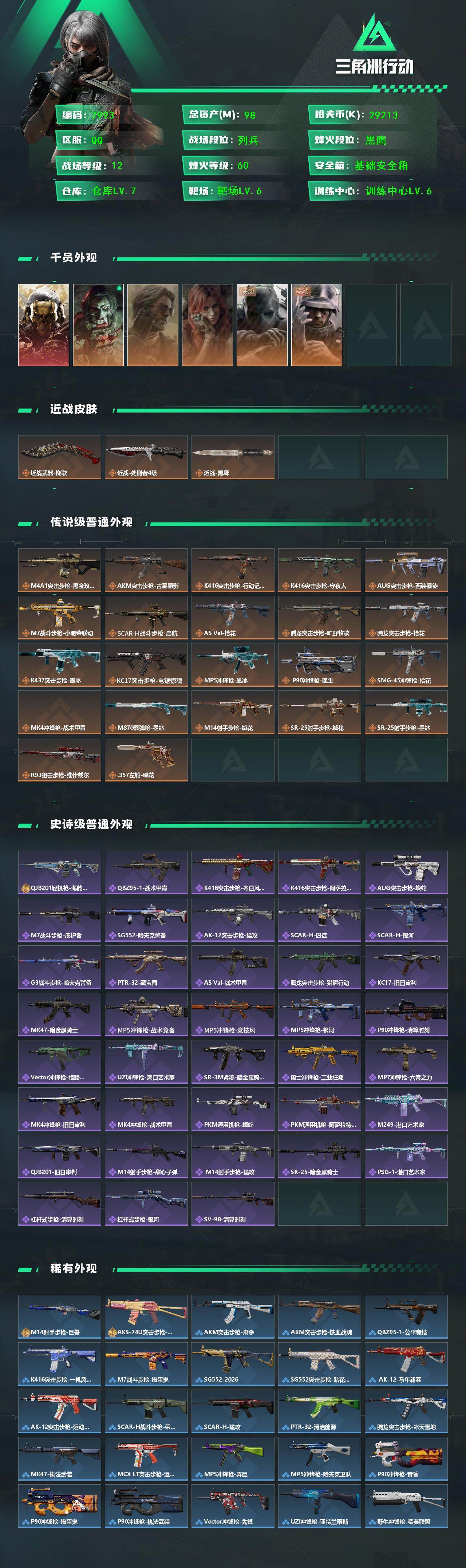 SJZMMN4349909三角洲行动账号详情图3 SJZMMN4349909三角洲行动账号详情图3