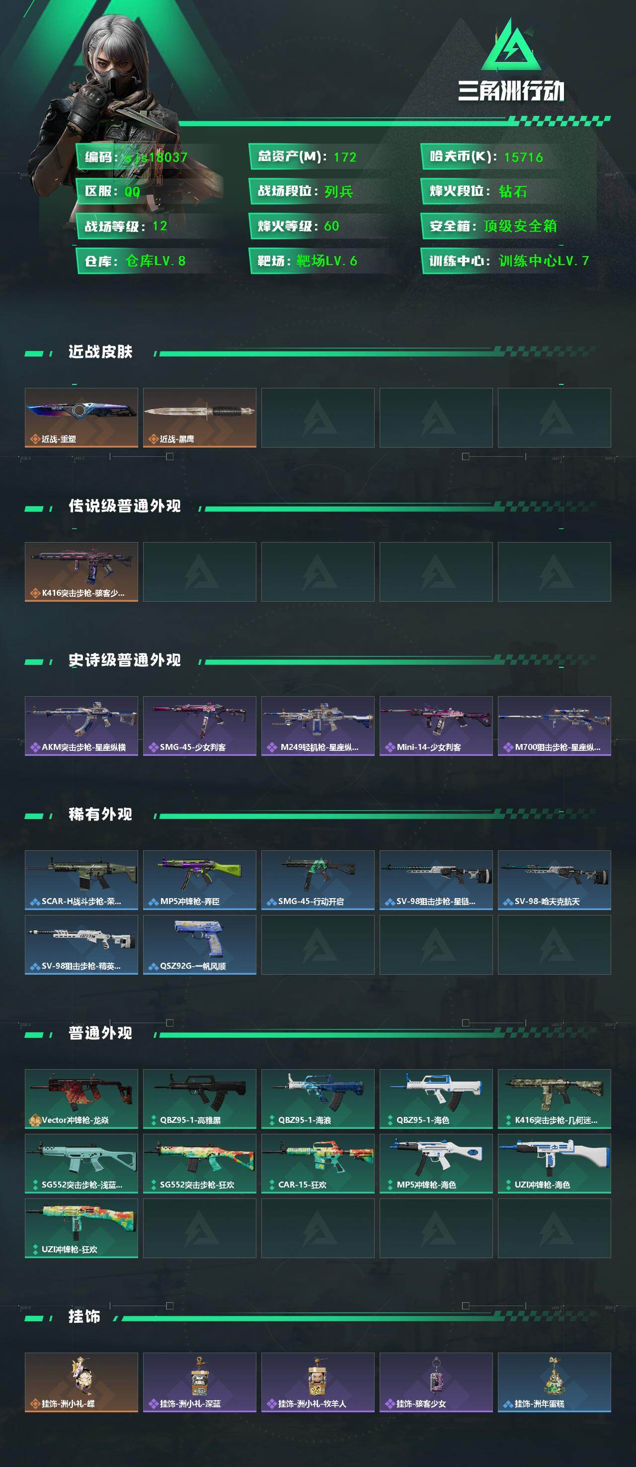 SJZMMN4343975三角洲行动账号详情图3 SJZMMN4343975三角洲行动账号详情图3