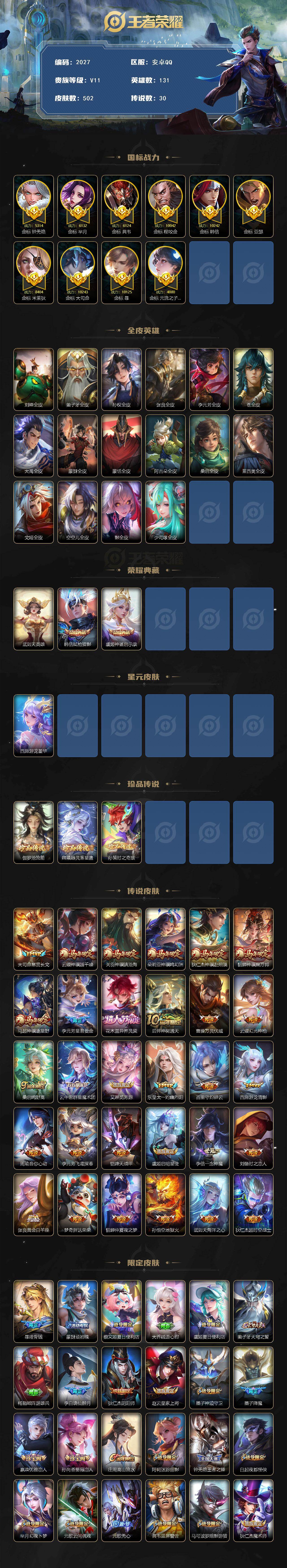 WZMMN4731276王者荣耀账号详情图3