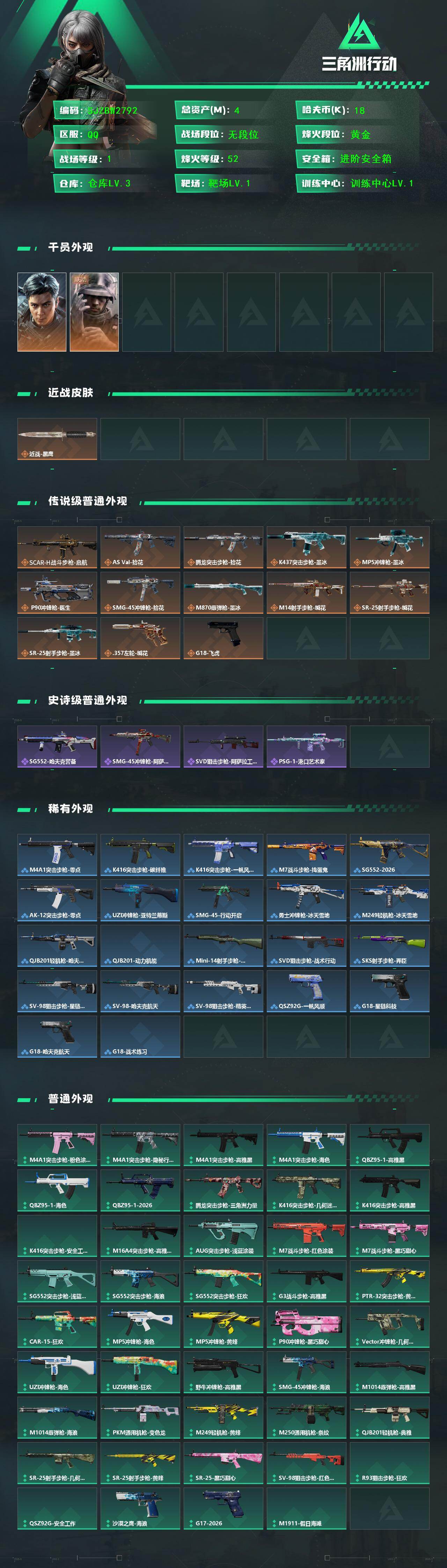 SJZEY4343540三角洲行动账号详情图2