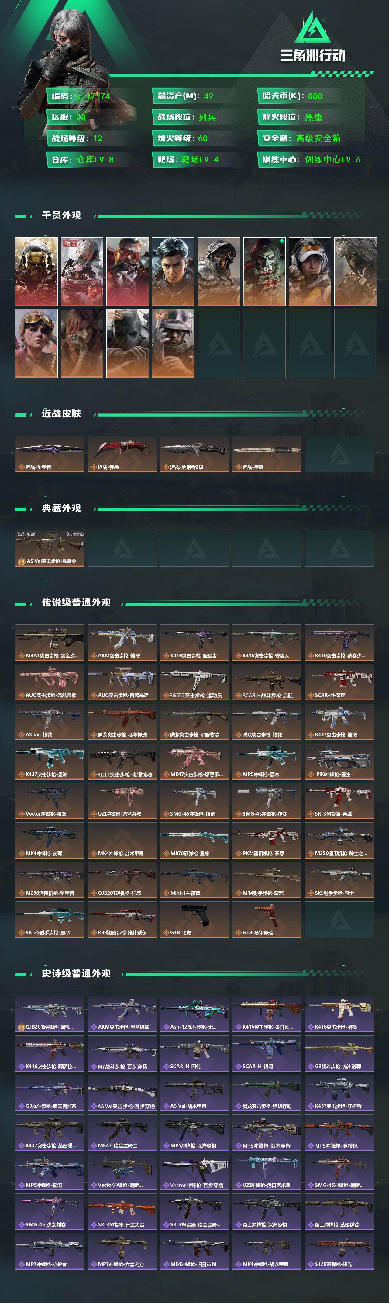 SJZMMN4360832三角洲行动账号详情图3