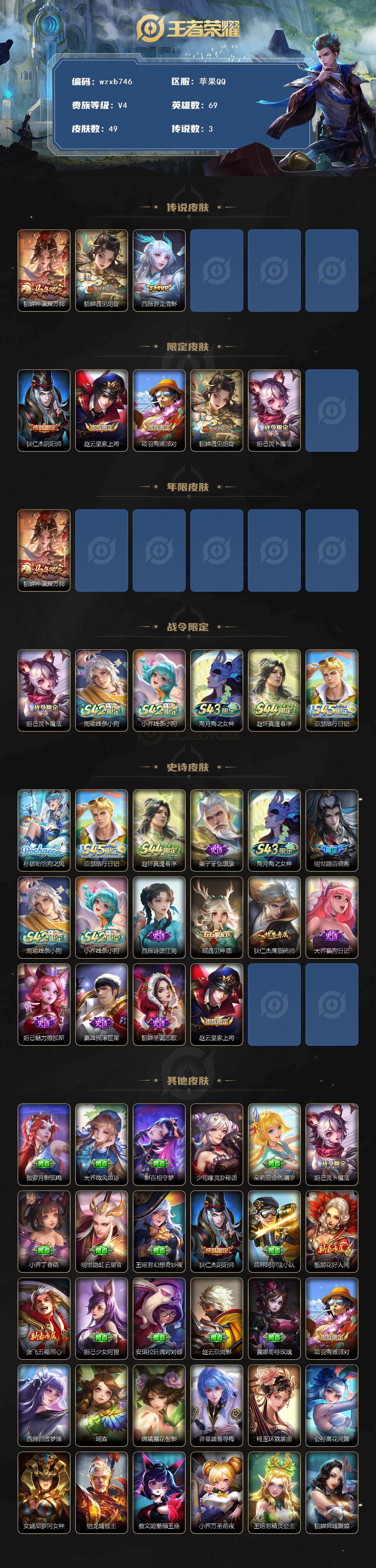 WZYYT4756038王者荣耀账号详情图2