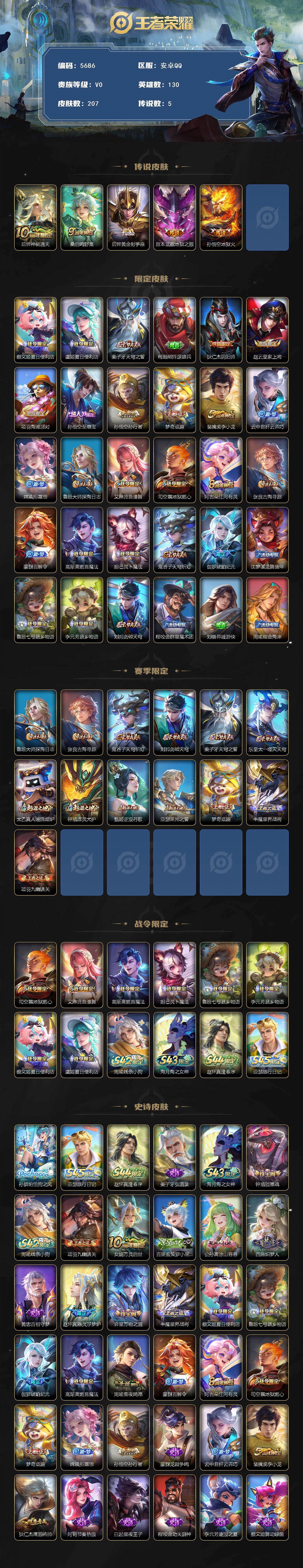 WZMMN4759653王者荣耀账号详情图3