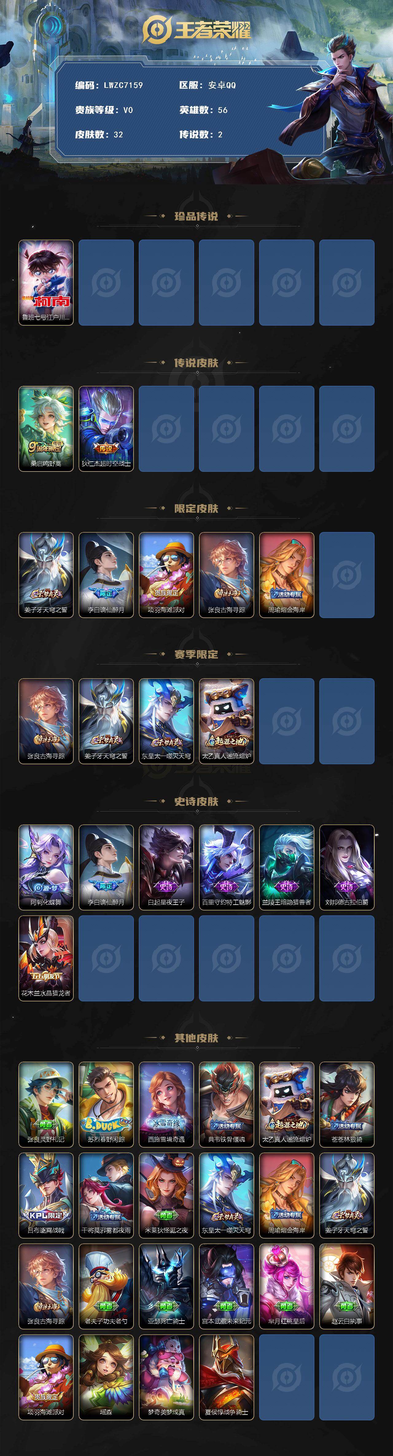 WZMMN4765037王者荣耀账号详情图3