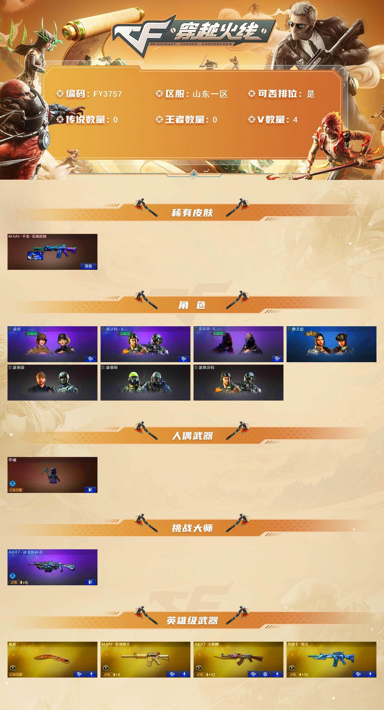 CFEY4114078穿越火线账号详情图2