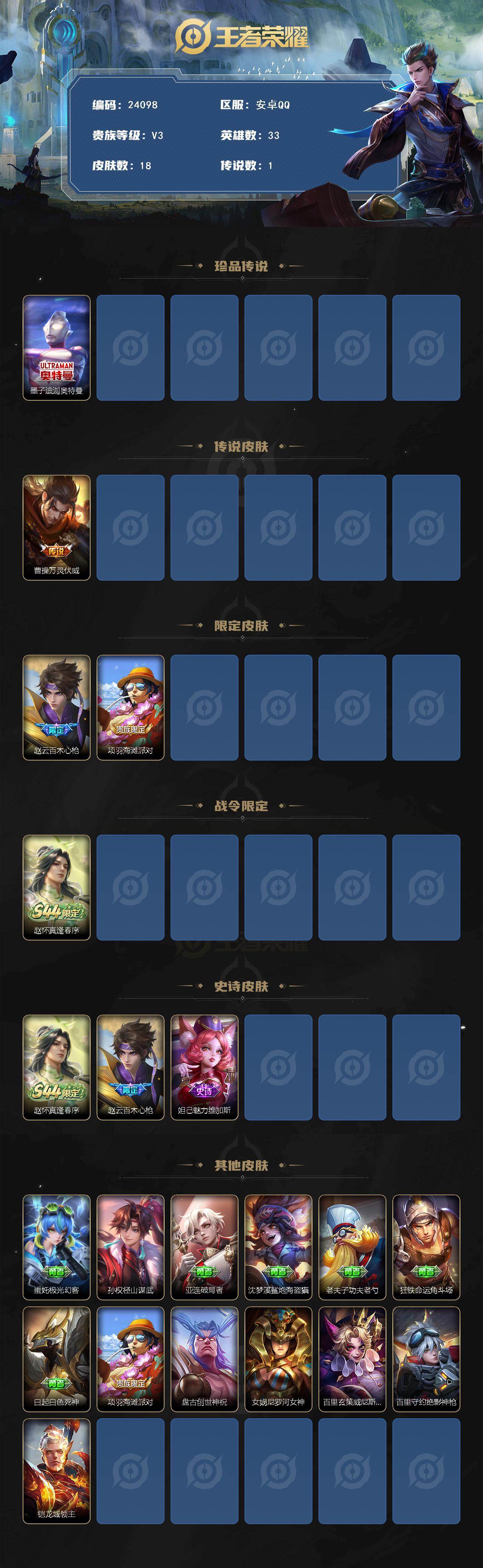 WZEY4773624王者荣耀账号详情图2 WZEY4773624王者荣耀账号详情图2