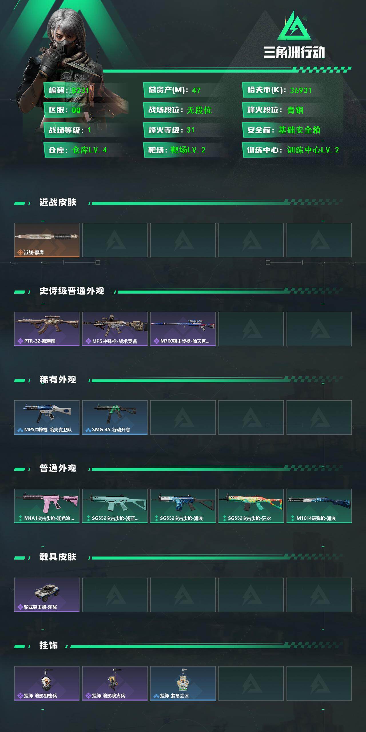 SJZMMN4378049三角洲行动账号详情图4 SJZMMN4378049三角洲行动账号详情图4