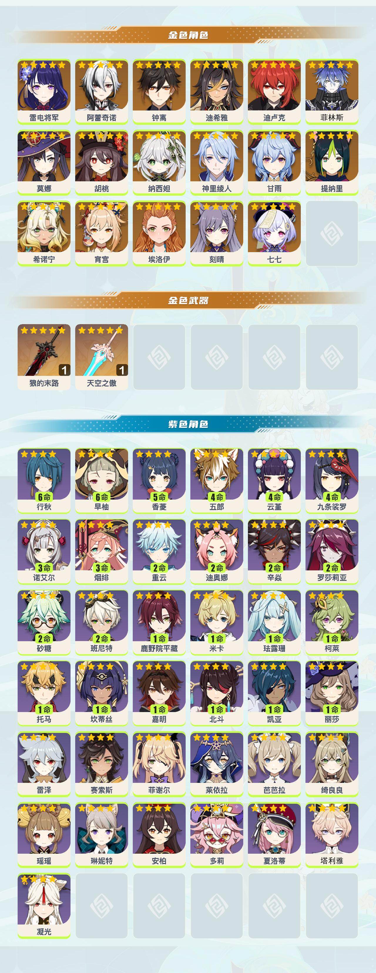 YSEY414317原神账号详情图2 YSEY414317原神账号详情图2