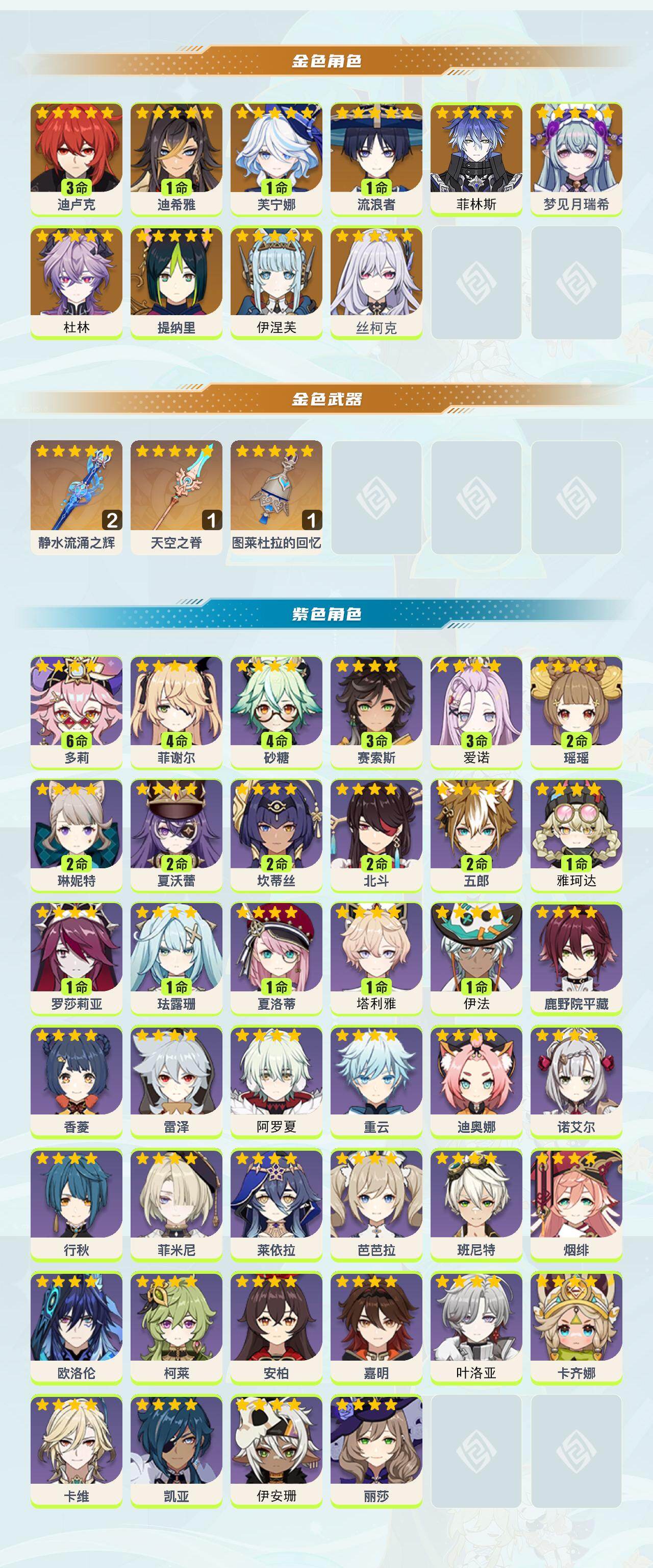 YSEY414408原神账号详情图2 YSEY414408原神账号详情图2