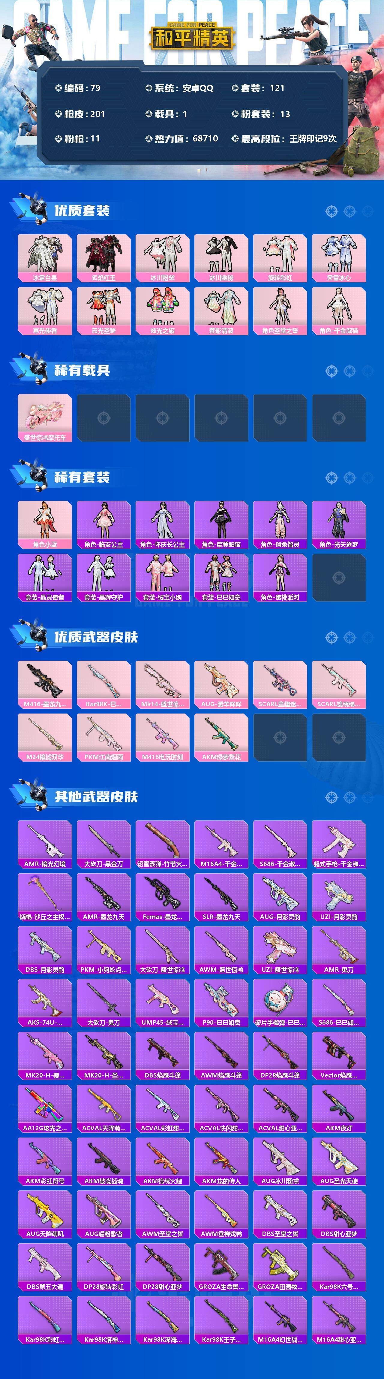 HP033103198和平精英账号详情图2