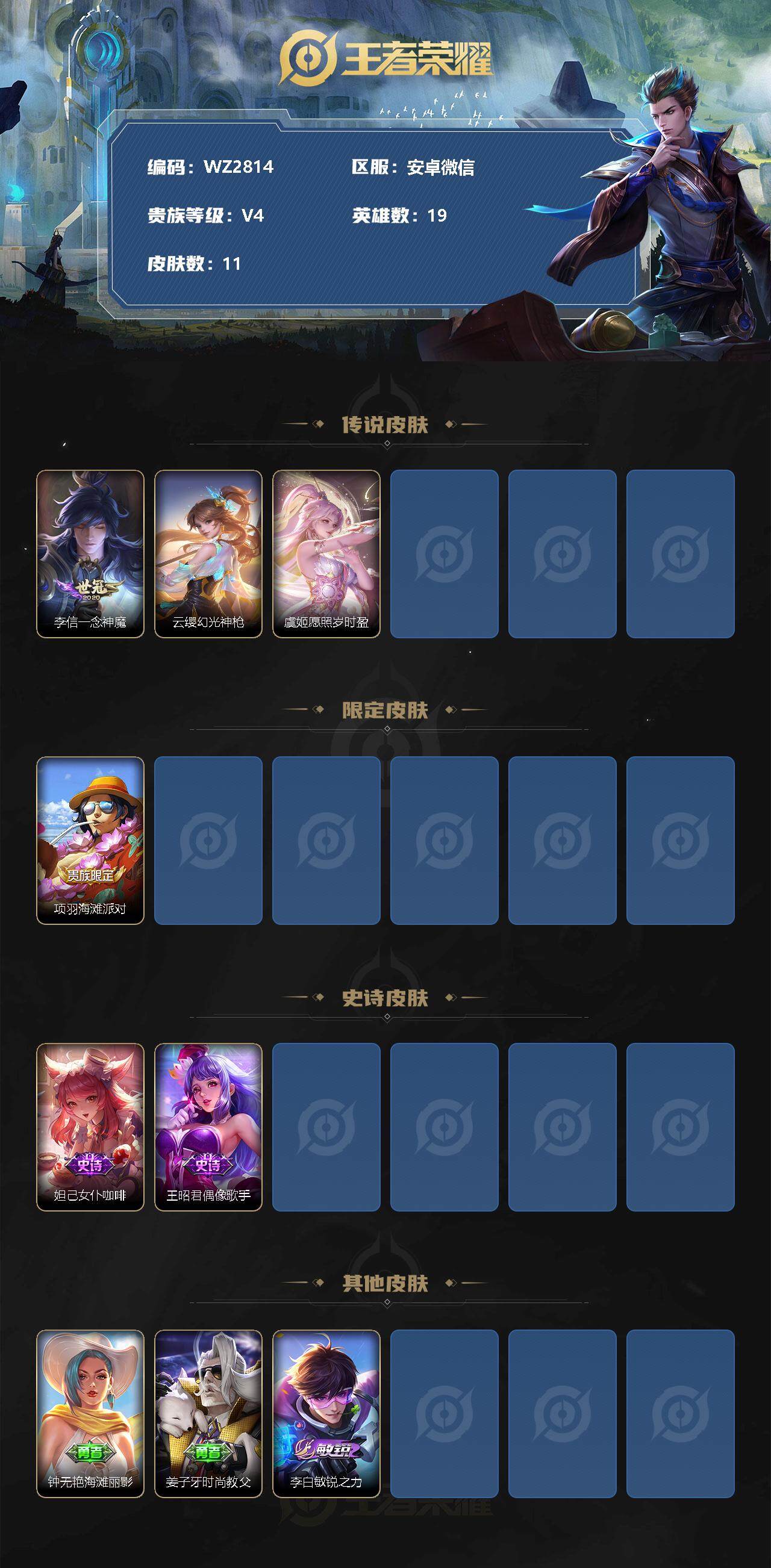 WZ03396784王者荣耀账号详情图2