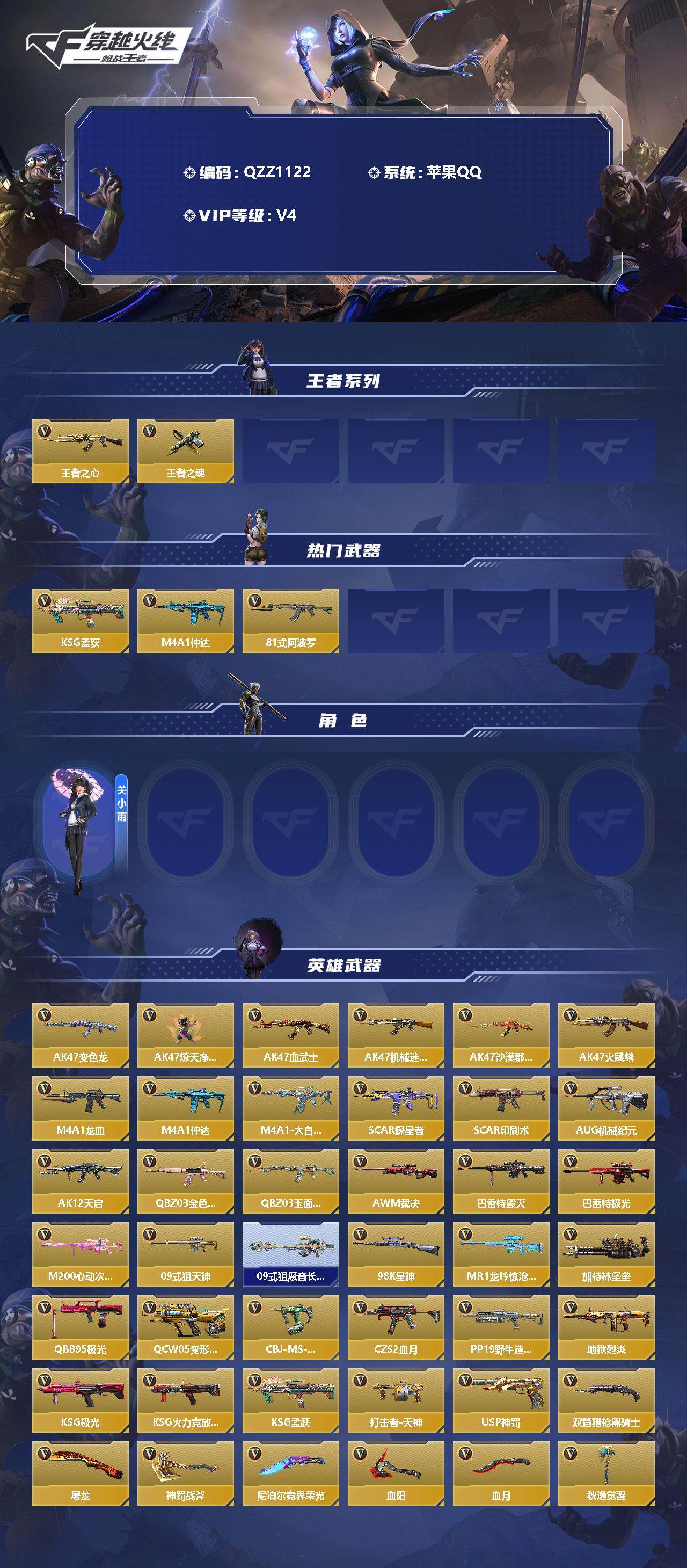CFMEY322400枪战王者账号详情图2