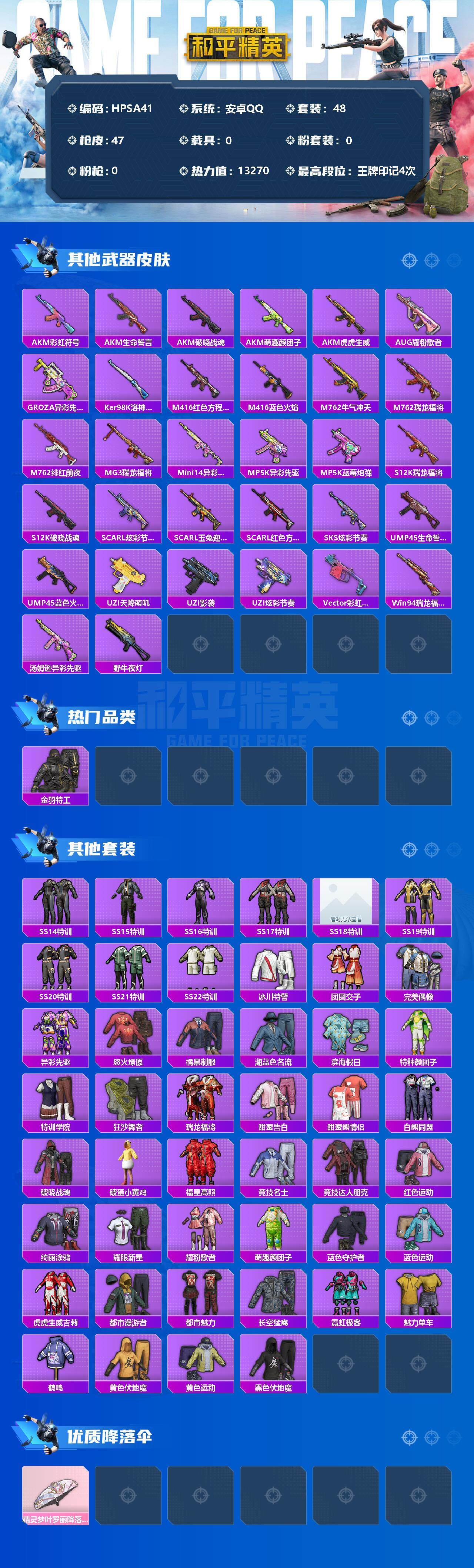 HPEY3154584和平精英账号详情图2