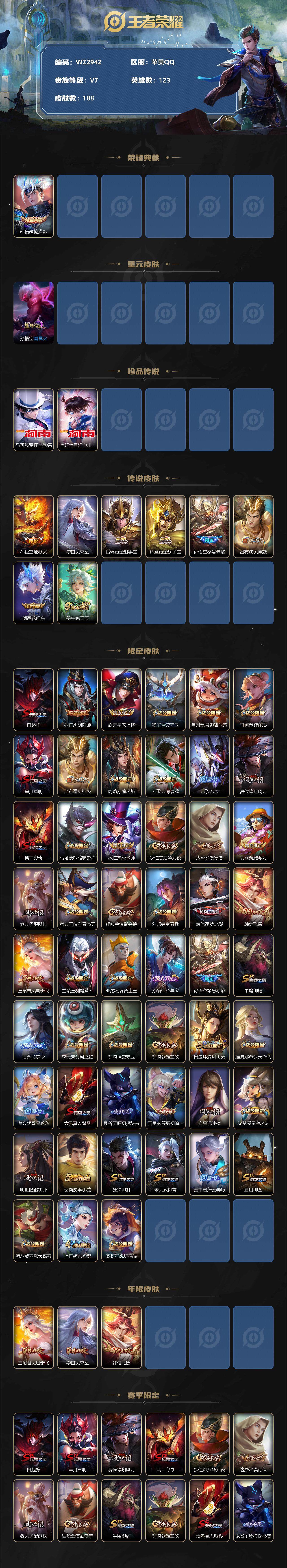 WZ033102995王者荣耀账号详情图2