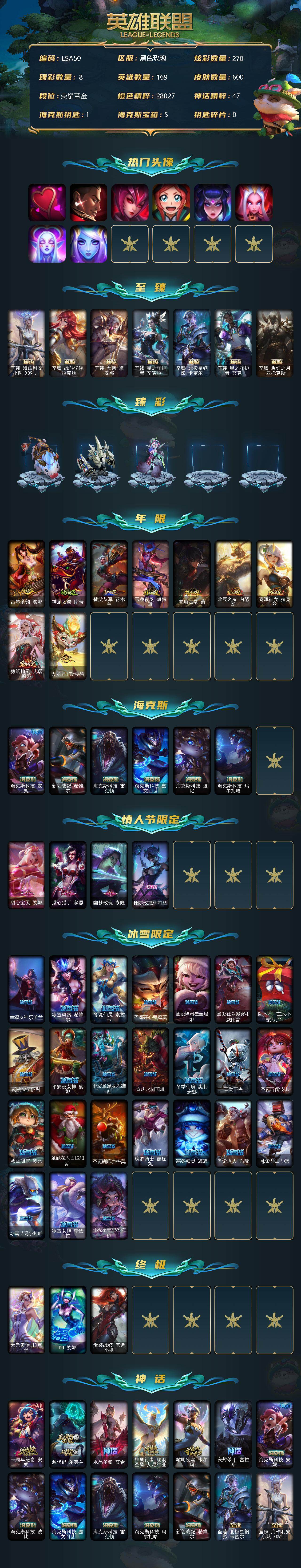 LOLEY35873英雄联盟账号详情图2 LOLEY35873英雄联盟账号详情图2