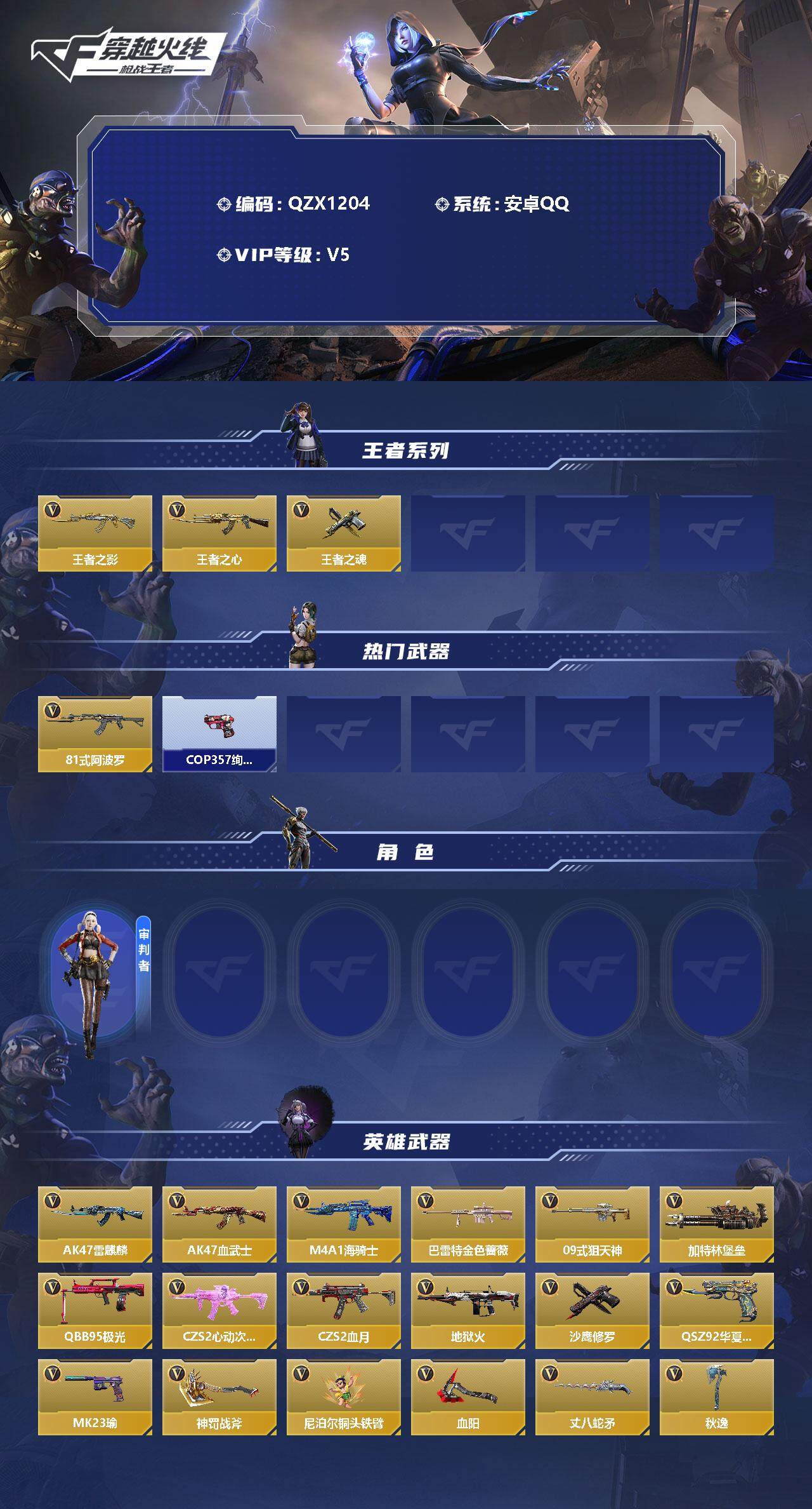 CFMEY322778枪战王者账号详情图2