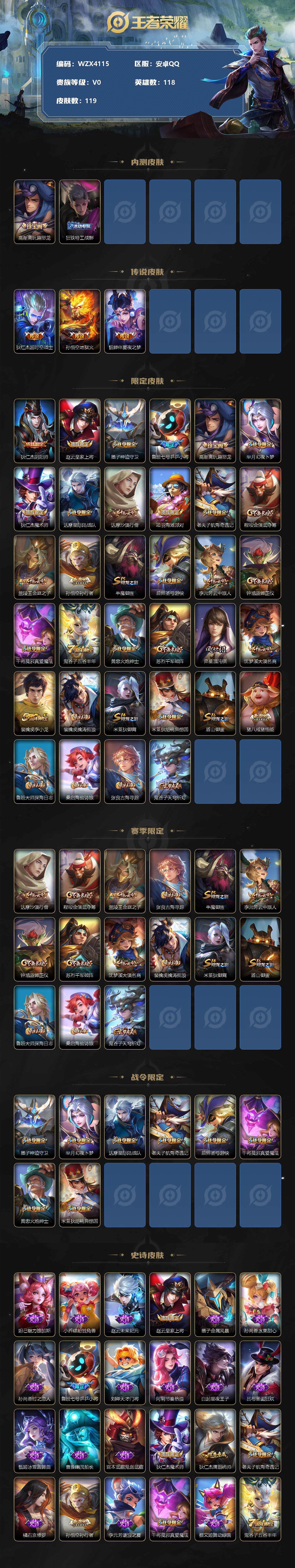 WZEY3106197王者荣耀账号详情图2