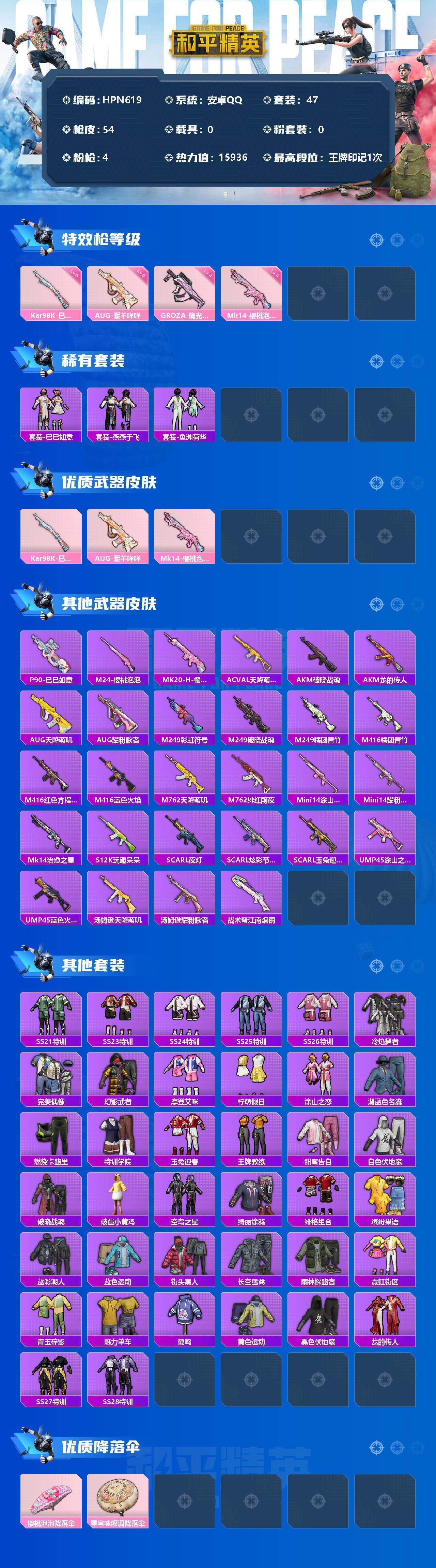 HPEY3173989和平精英账号详情图2