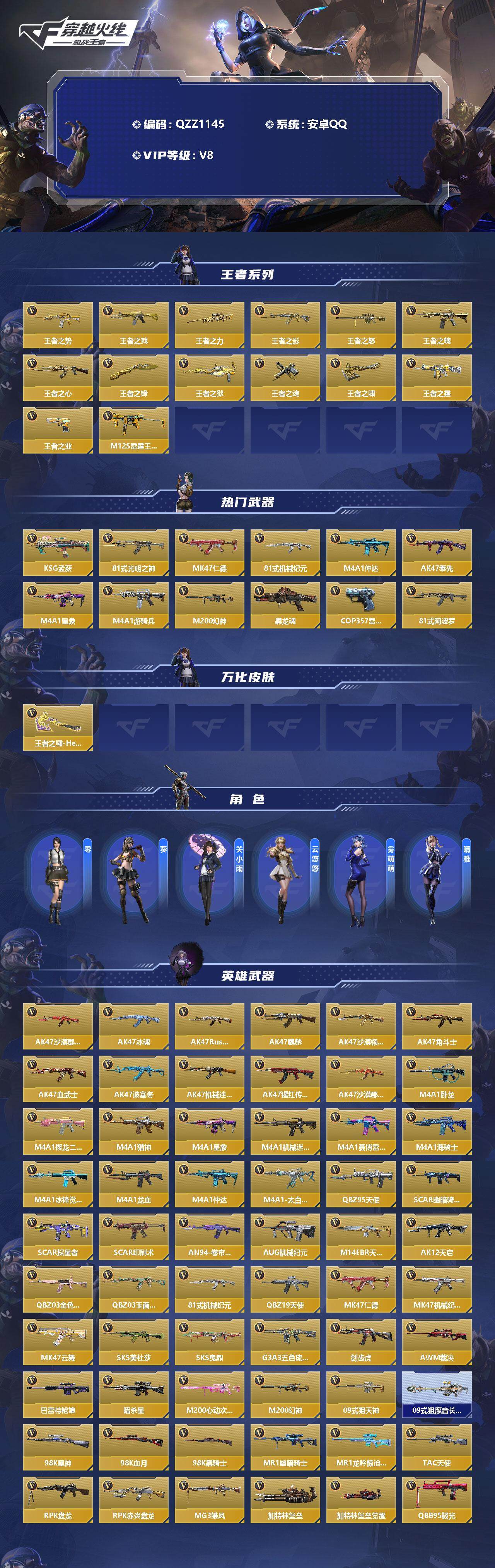 CFMEY324009枪战王者账号详情图2 CFMEY324009枪战王者账号详情图2
