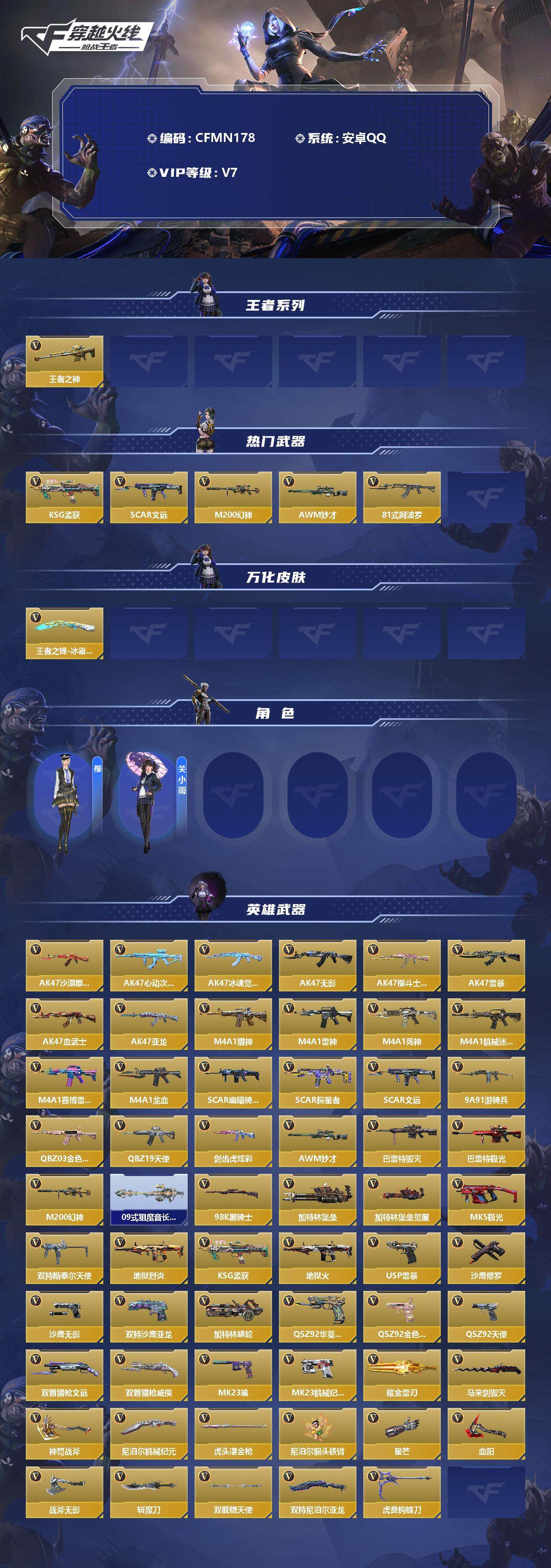 CFMEY323809枪战王者账号详情图2 CFMEY323809枪战王者账号详情图2